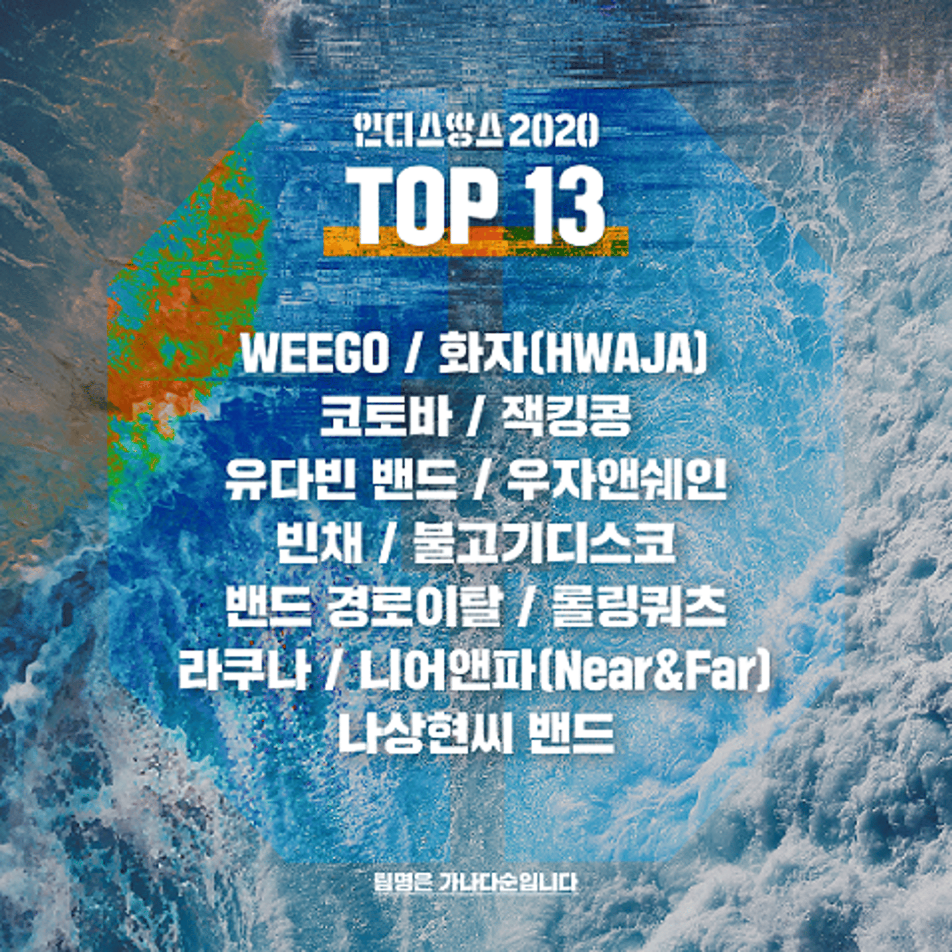경기콘텐츠진흥원 X 더아이콘티비, 2020 인디스땅스 TOP13 선정