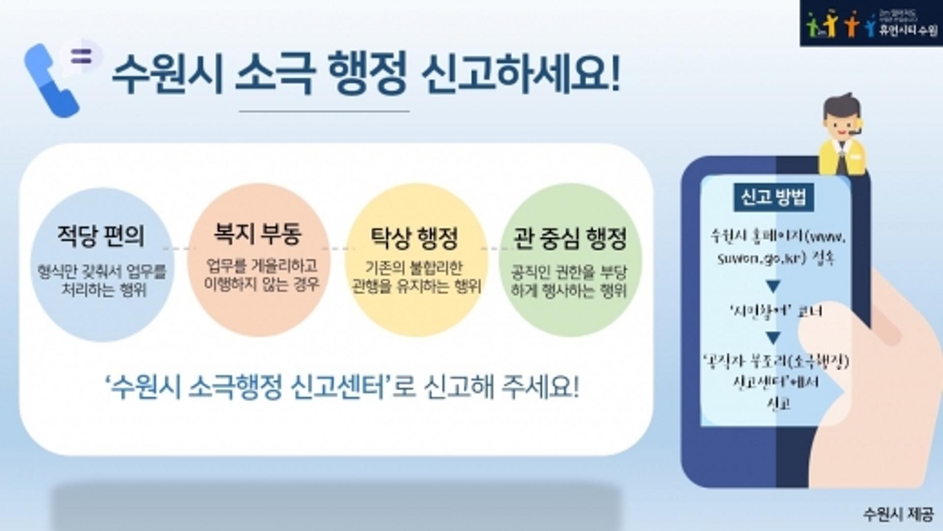 수원시, 소극행정신고센터 운영