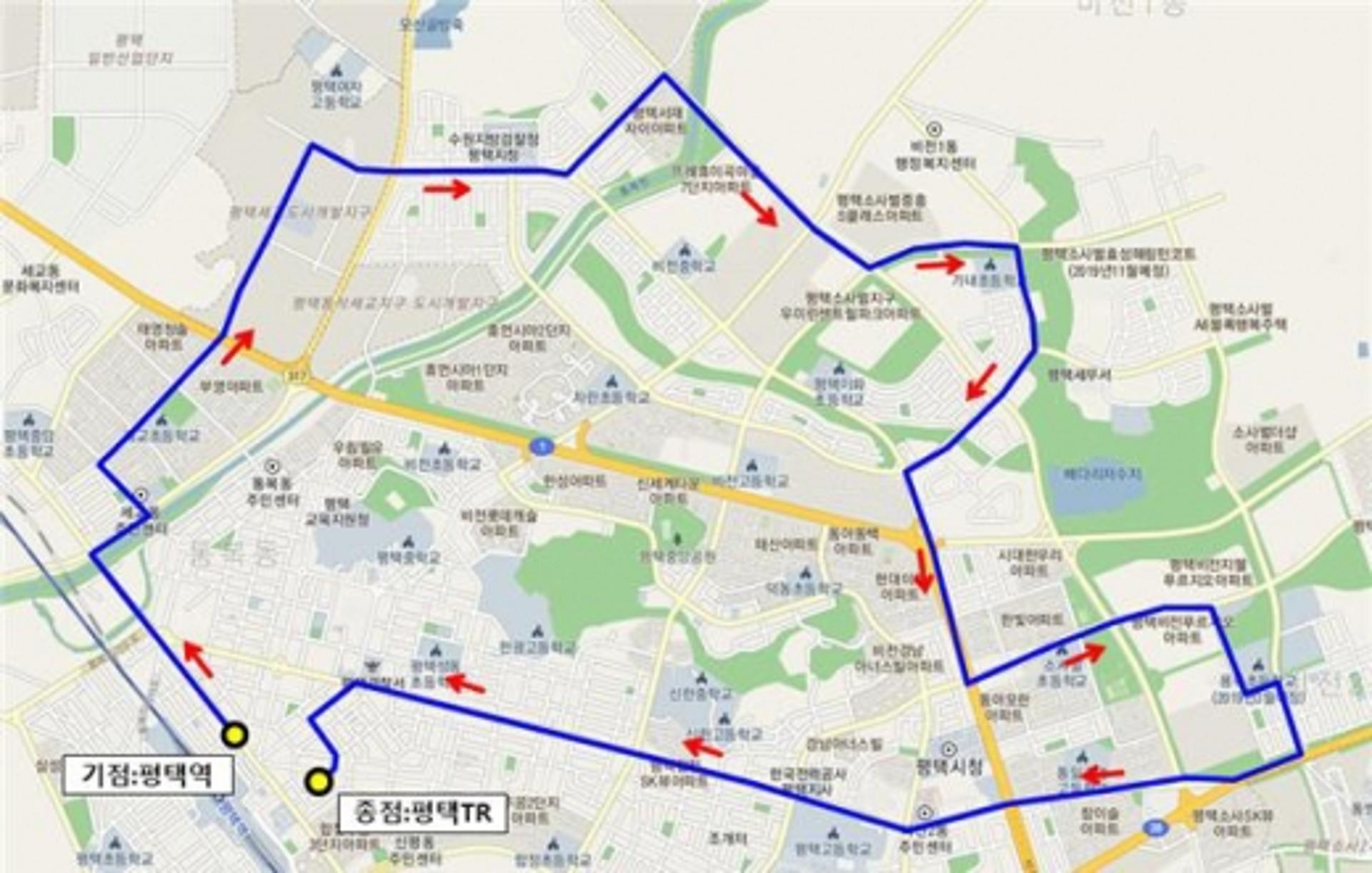 평택, 남부권역 순환형 버스 개통운행