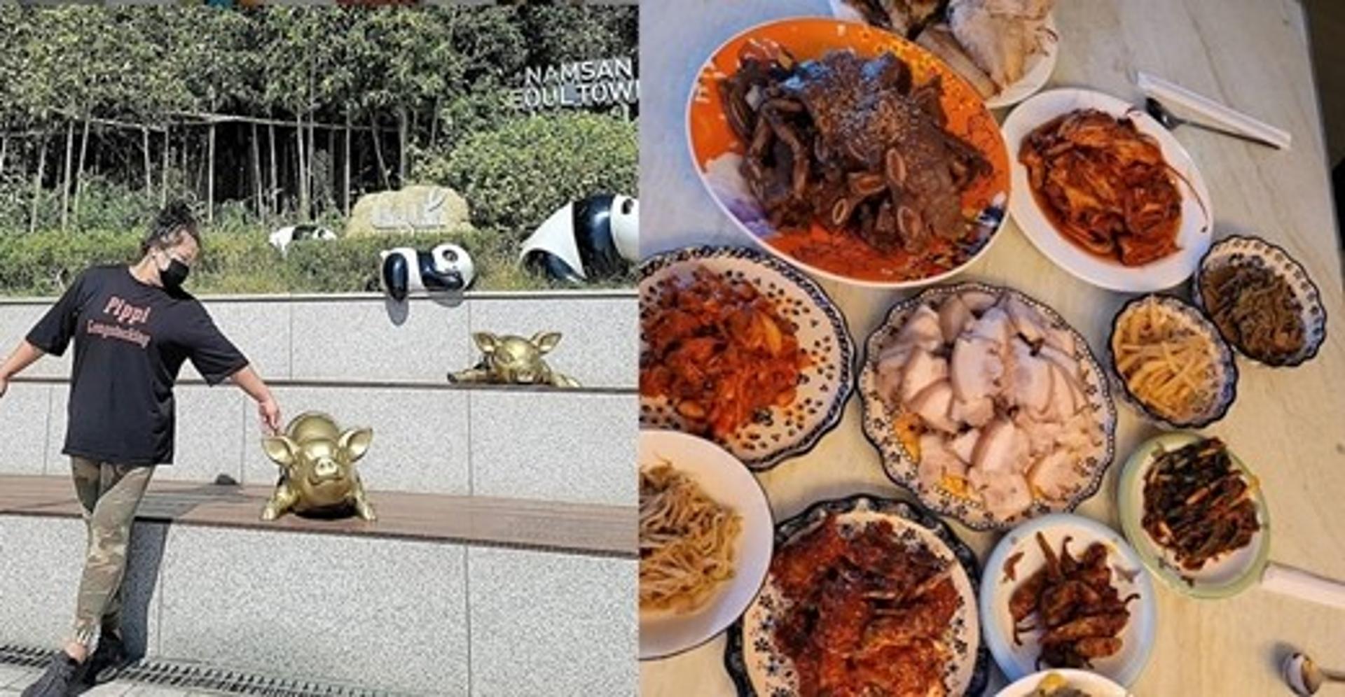 '50kg대 목표' 홍선영, 고칼로리 음식 먹방… "맛있으면 0칼로리"