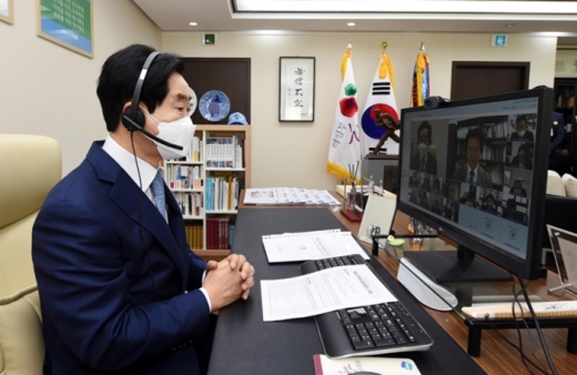 의정부시, '10월 확대간부회의'주요 현안 영상으로 진행