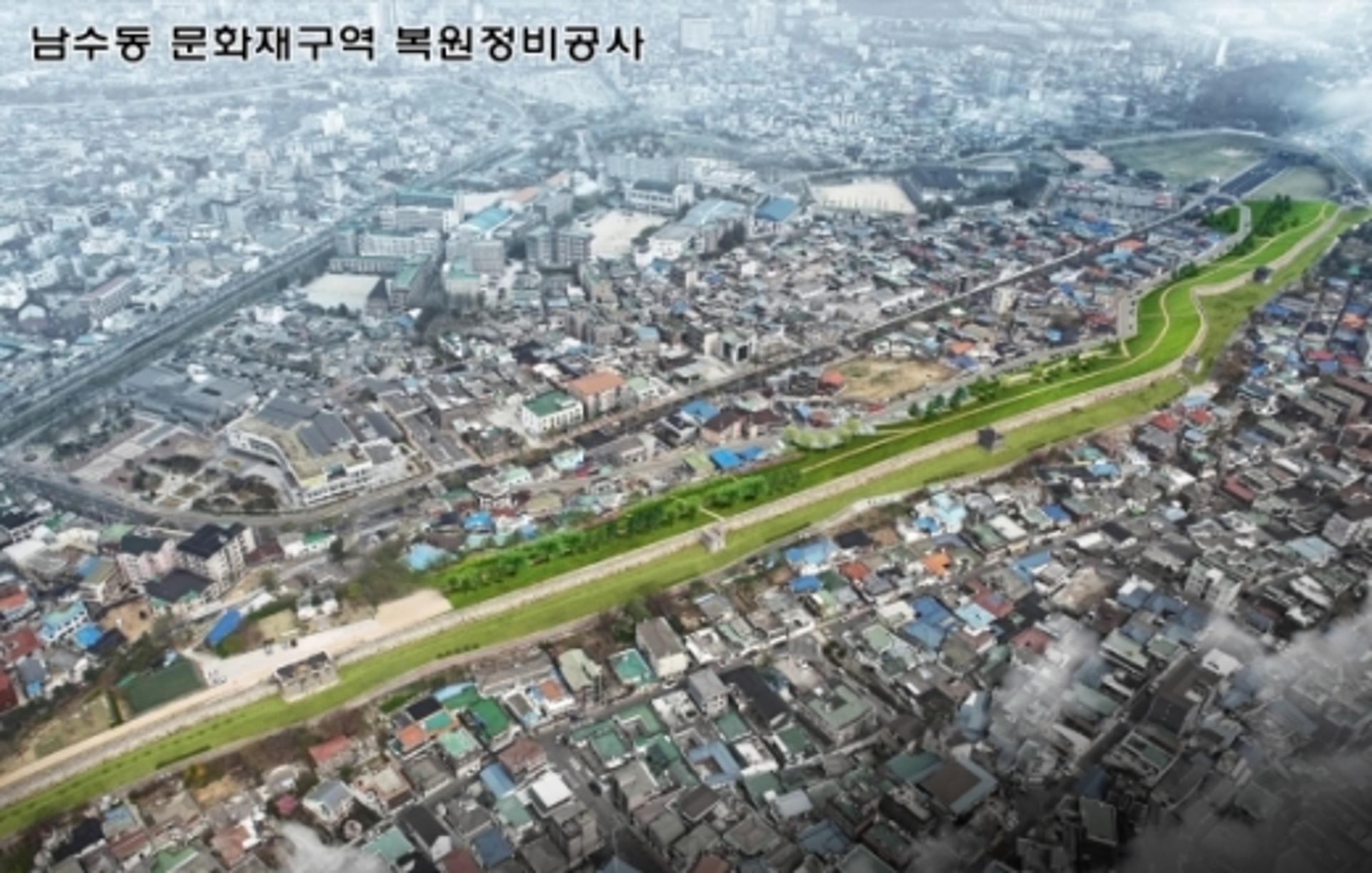 수원 화성 창룡문~봉돈 구간 성벽 3년 만에 원형 복원