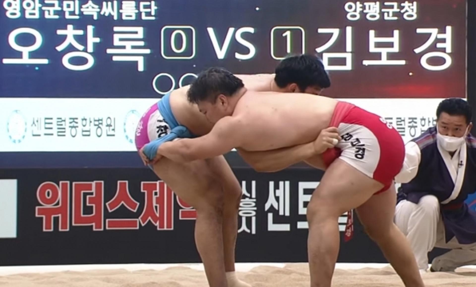양평군청 김보경, 평창평화장사씨름대회에서 통산 6번째 한라장사 등극