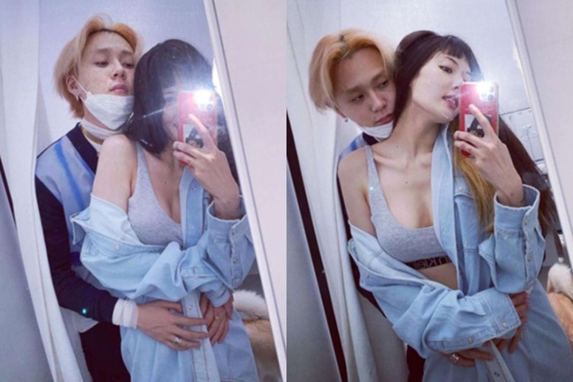 女아이돌, 남친과 속옷만 입고 밀착 스킨십을?