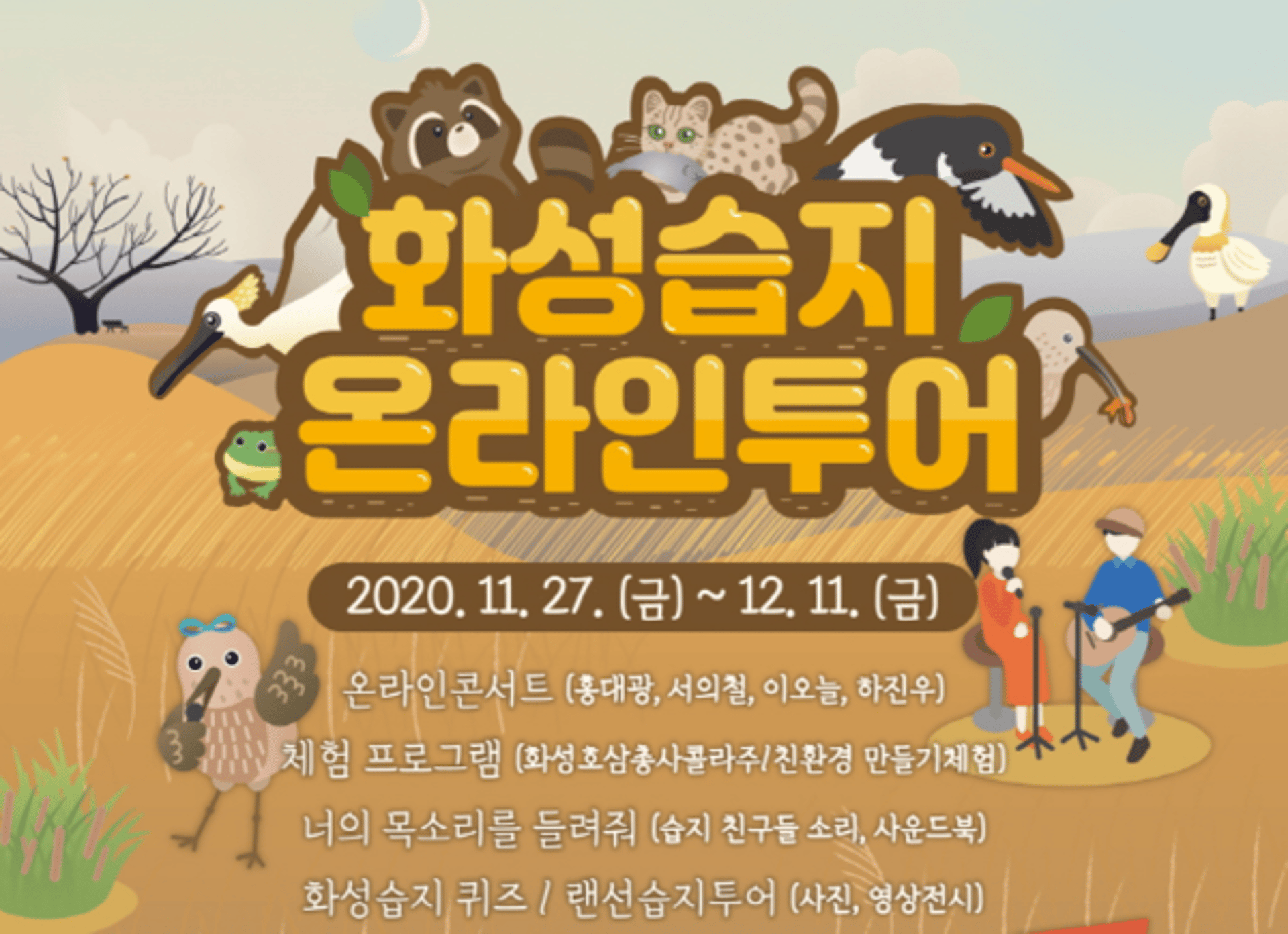 화성시, 도요새와 함께하는 '화성습지 온라인투어' 진행