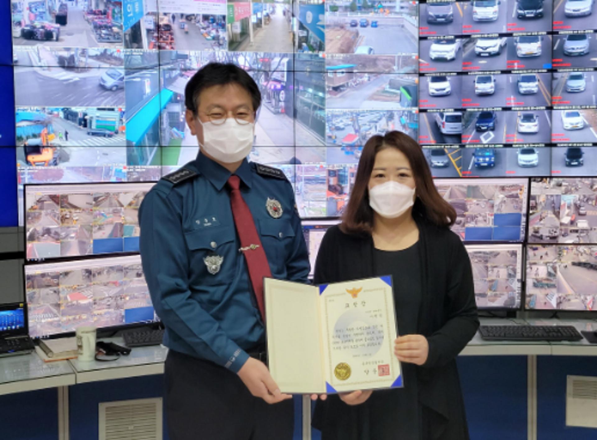 동두천시 CCTV관제센터 관제요원, 오토바이 절도미수 피의자 검거 기여