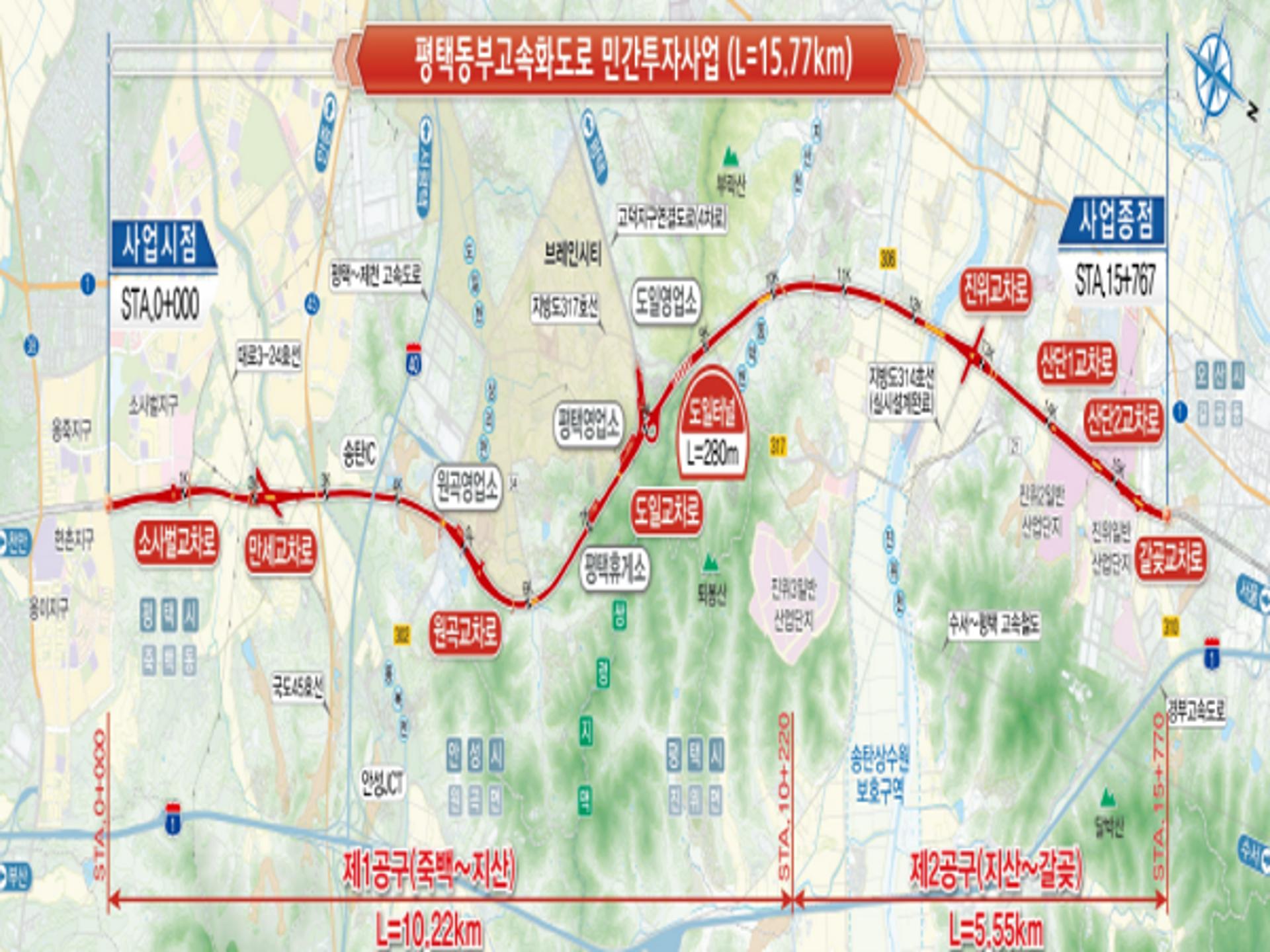 평택 동부고속화도로 민간투자사업 10일 '첫삽'