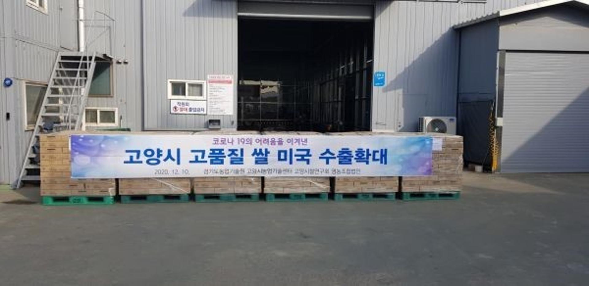 고양시, 시민에게 인정받은 밥맛 좋은 쌀로 미국수출 확대