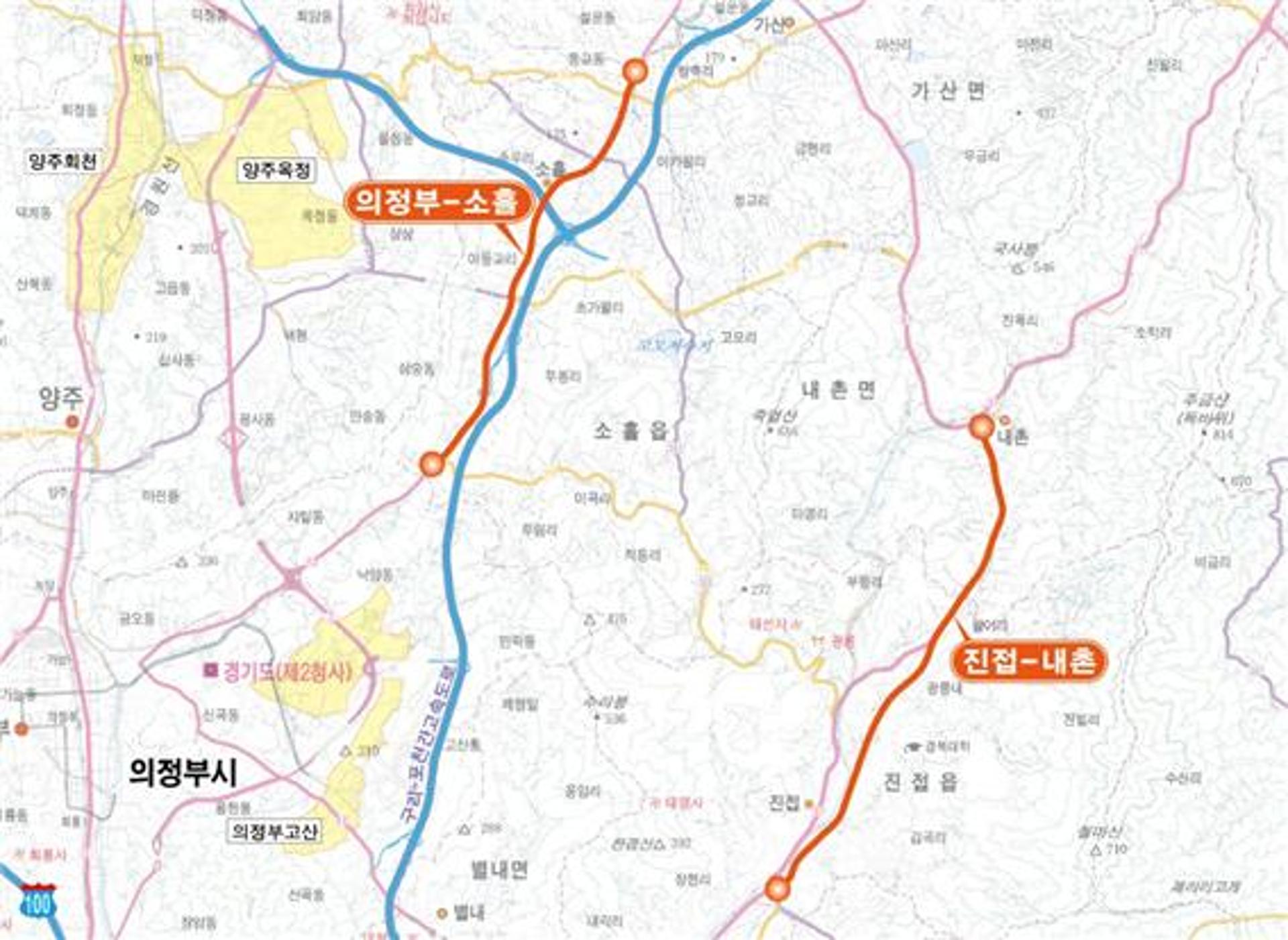 국도43호선(의정부~소흘)·47호선(진접~내촌)… 31일 전 구간 개통