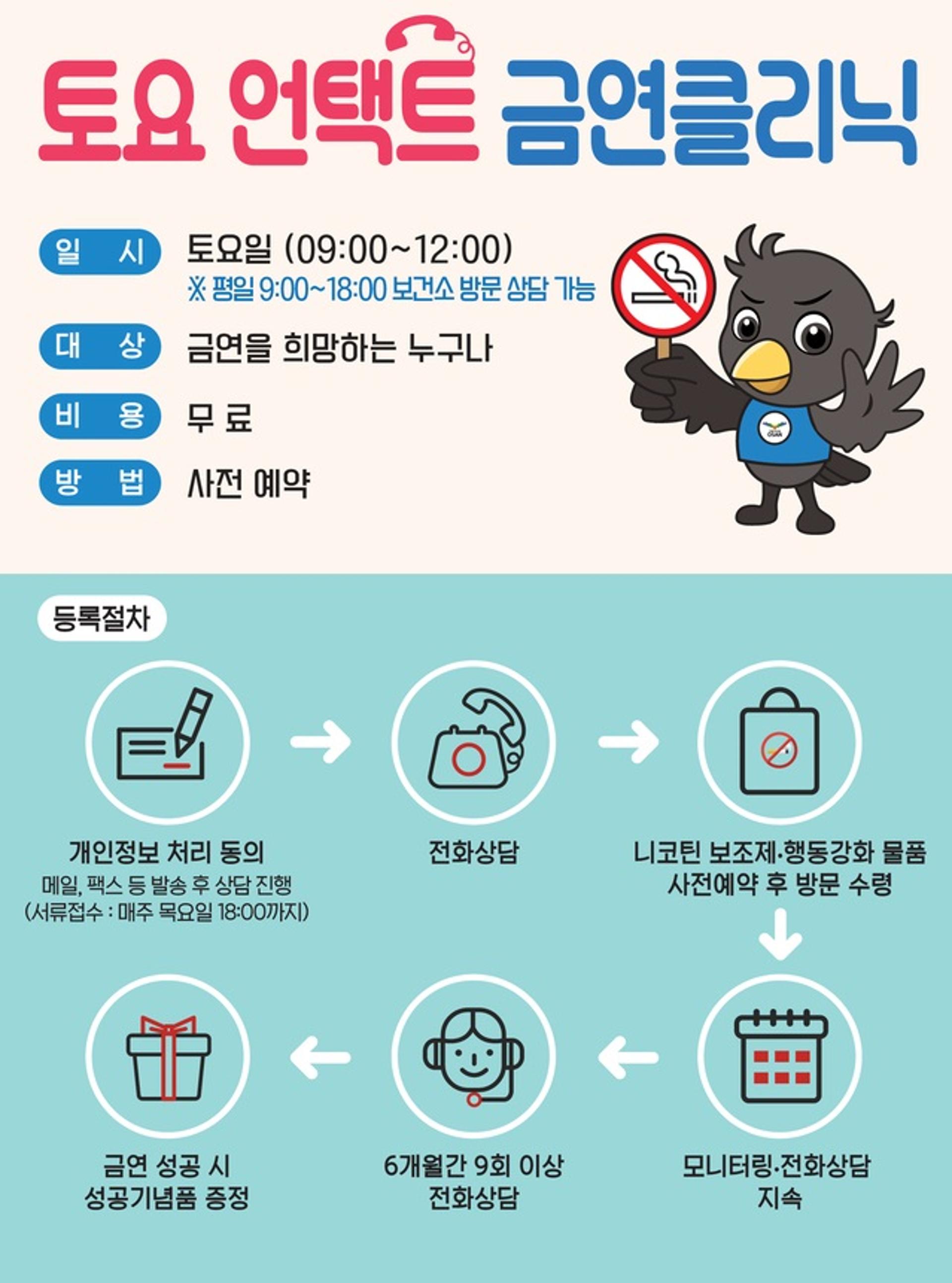 오산시보건소, 토요 언택트 금연클리닉 운영