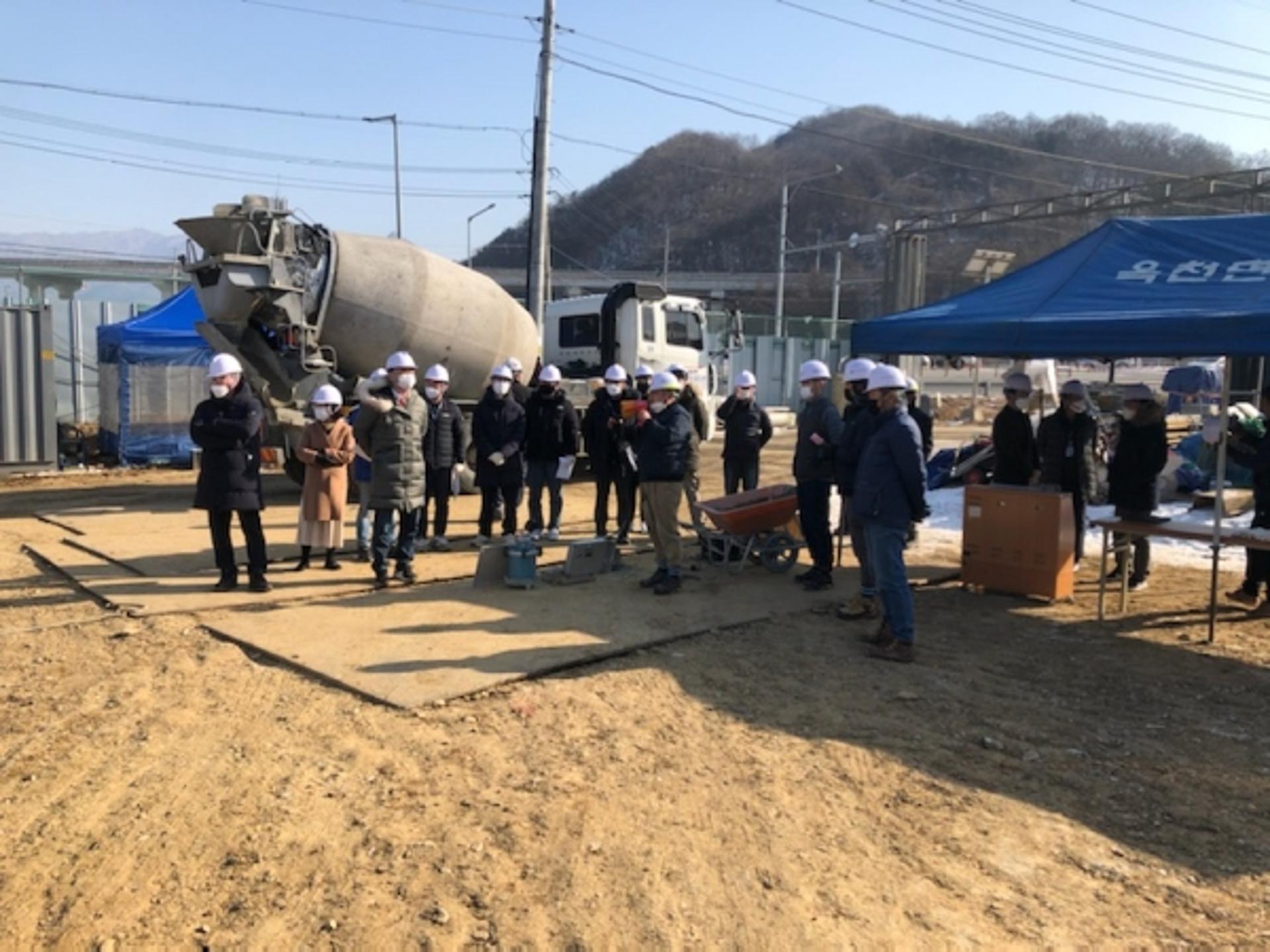 양평군 환경사업소, 동절기 특수콘크리트 품질관리 현장교육 진행