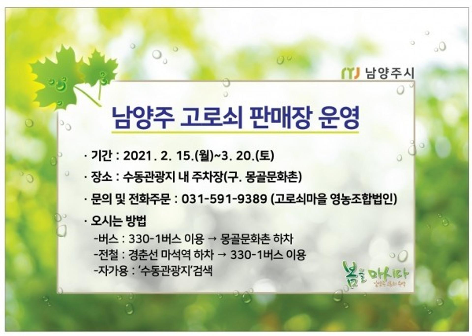 "봄을 마시다…남양주 고로쇠 수액 맛보세요"