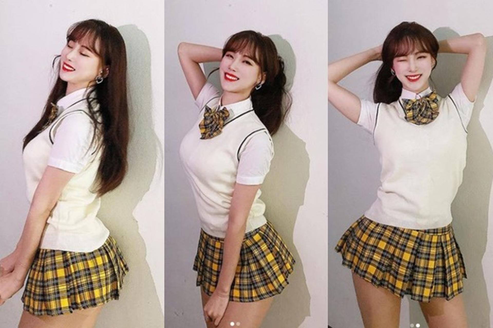 "교복치마가 너무 짧나?"… 치어리더 김한나 "나 어때?"