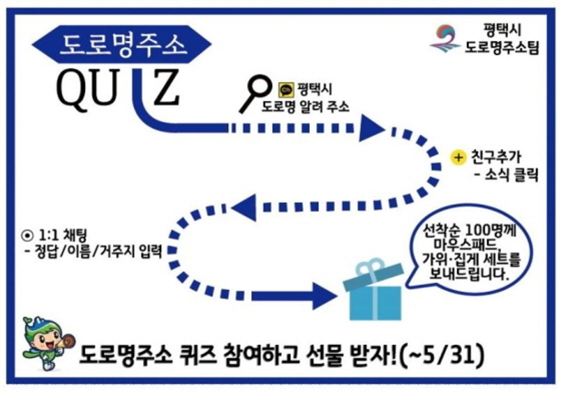 평택시, ‘도로명주소 QUIZ 운영’ 개시