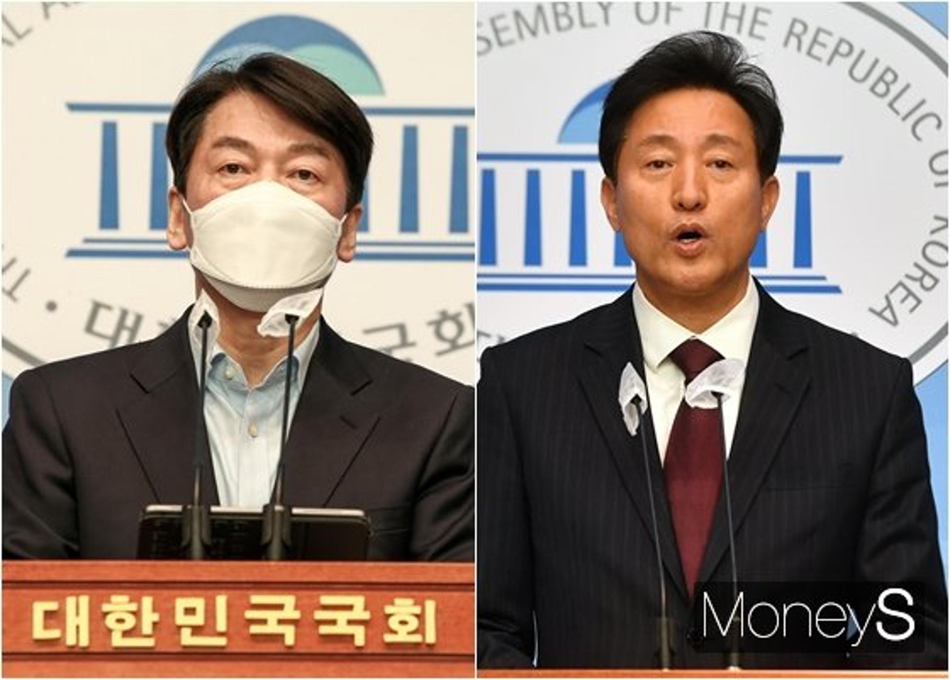 오세훈·안철수, 뒤늦게 '양보전쟁'… 정청래 "얼어죽을 양보"
