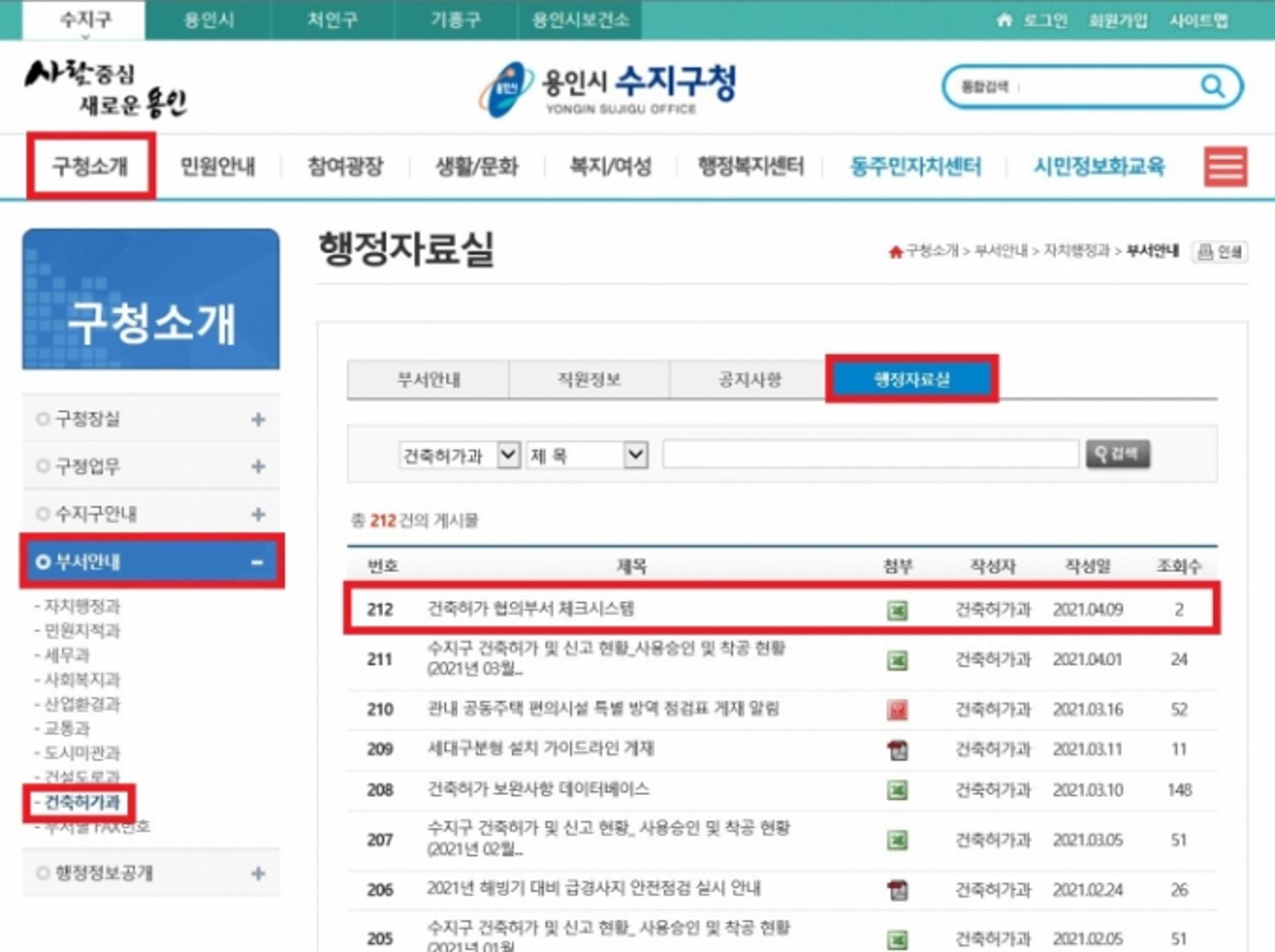 용인시 수지구, 건축허가 민원절차 단축 위한 체크리스트 공개