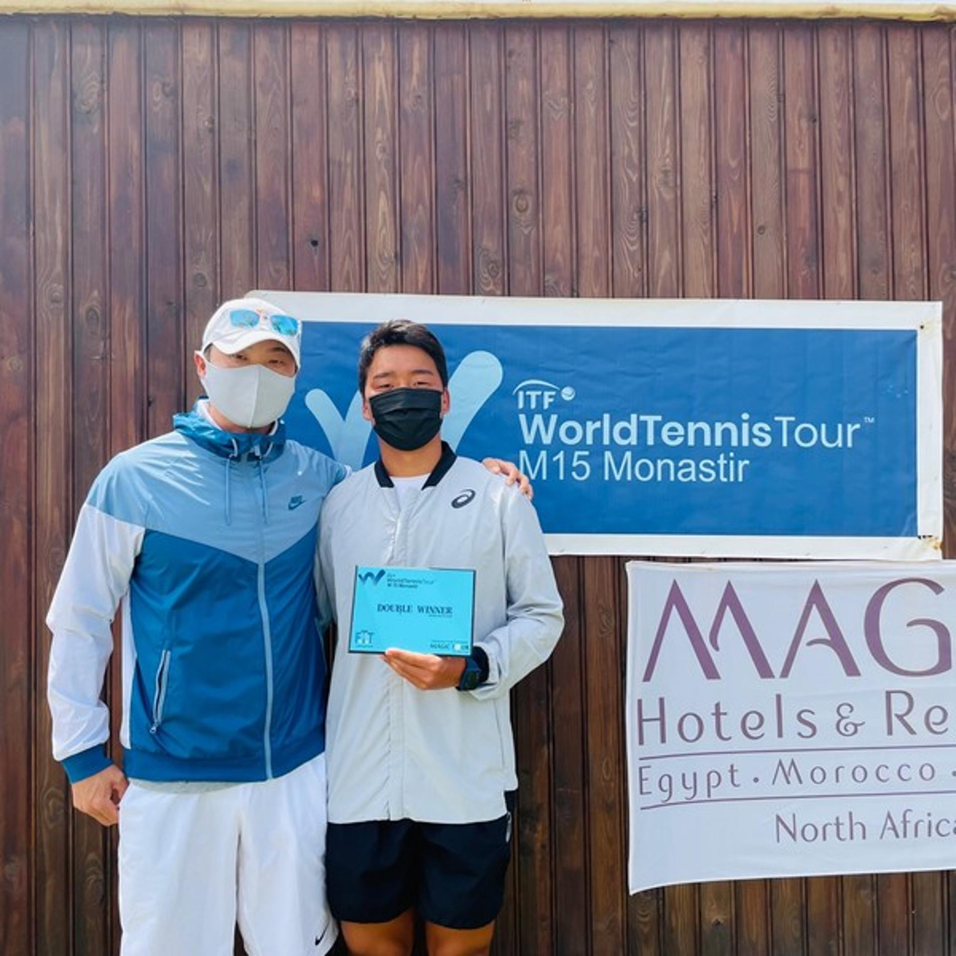 의정부 테니스팀 정윤성 선수, 2021 ITF 남자 월드테니스투어서 우승