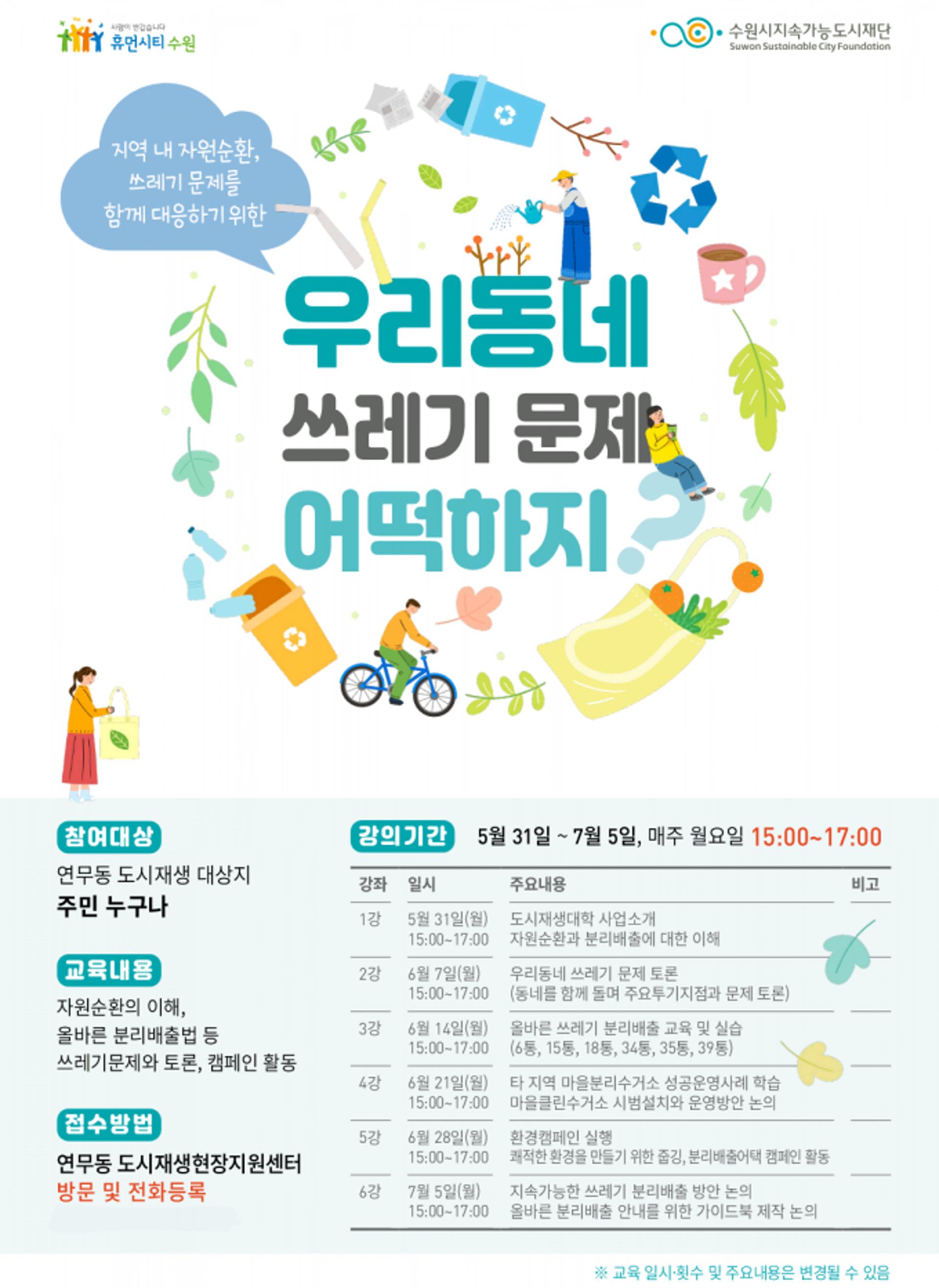 수원시지속가능도시재단, 연무동 도시재생뉴딜사업 참여 프로그램 진행