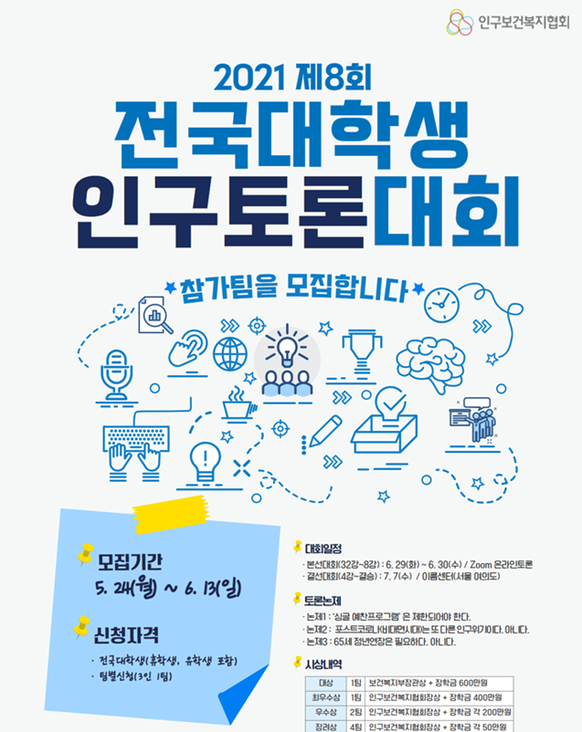 인구보건복지협회, 전국 대학생인구토론회 개최