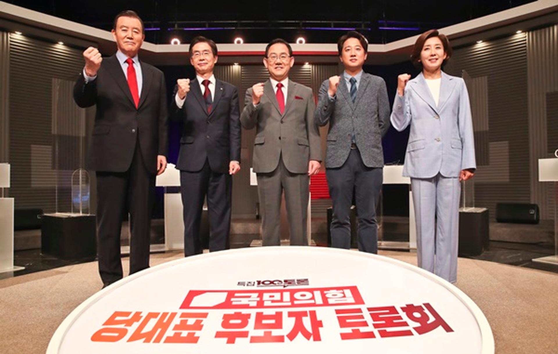 ‘0선’ 이준석에 공세 펼친 총 ‘18선’ 중진… 국민의힘 당권주자 첫 TV 토론 공방