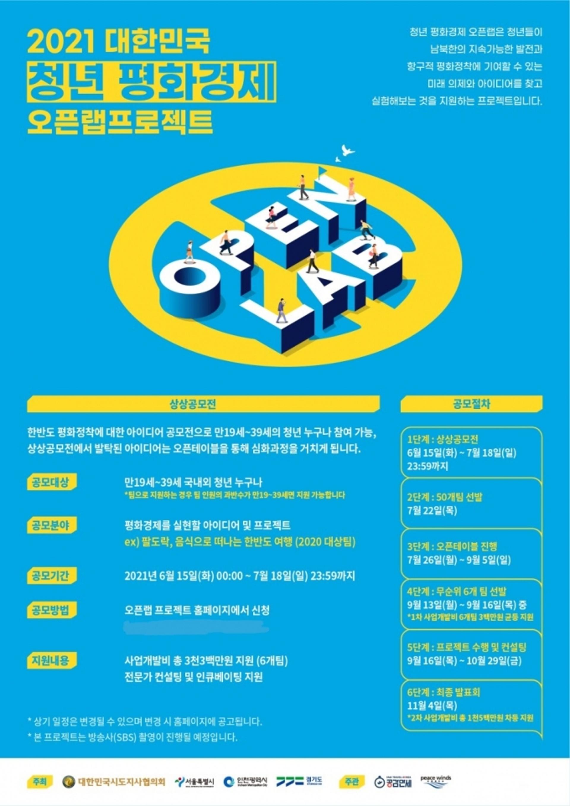 '평화의 상상을 현실로' 경기도, '대한민국 청년 평화경제 오픈랩 프로젝트' 추진