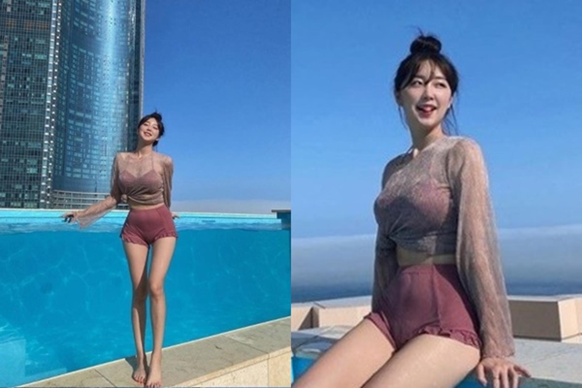 "넘치는 볼륨감"… 롯데 치어리더, 비키니 몸매 '장난 아니네'