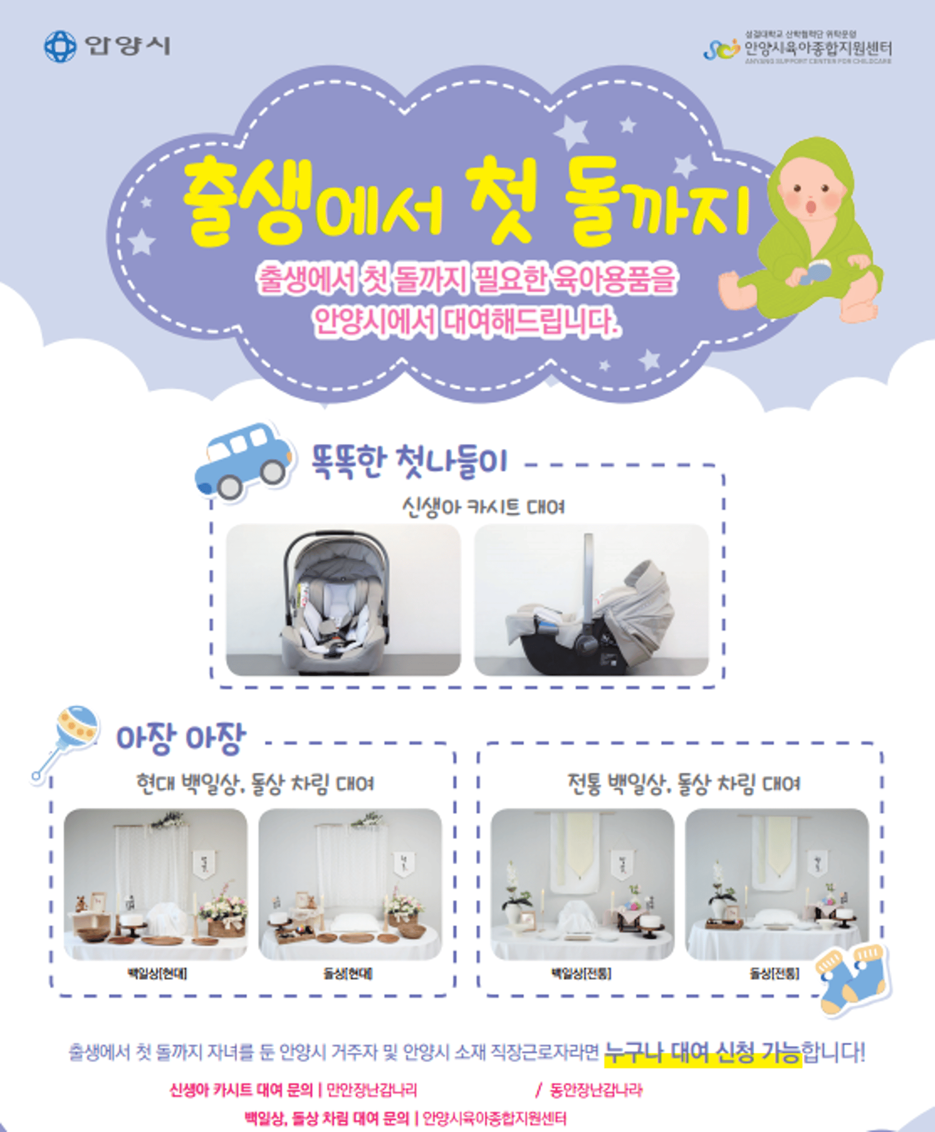 '출생부터 첫돌까지'…안양시, 육아용품 대여 서비스