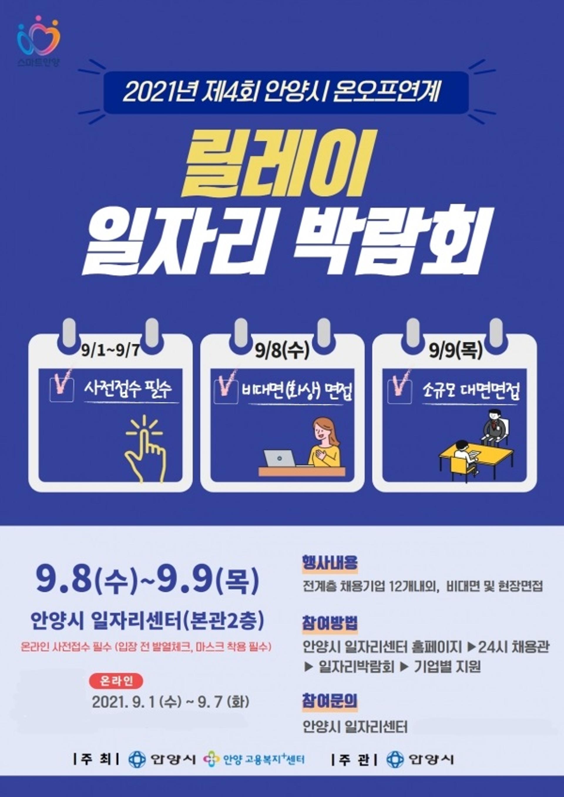 안양시, 올해 네번째 '릴레이 일자리박람회'…9월8~9일