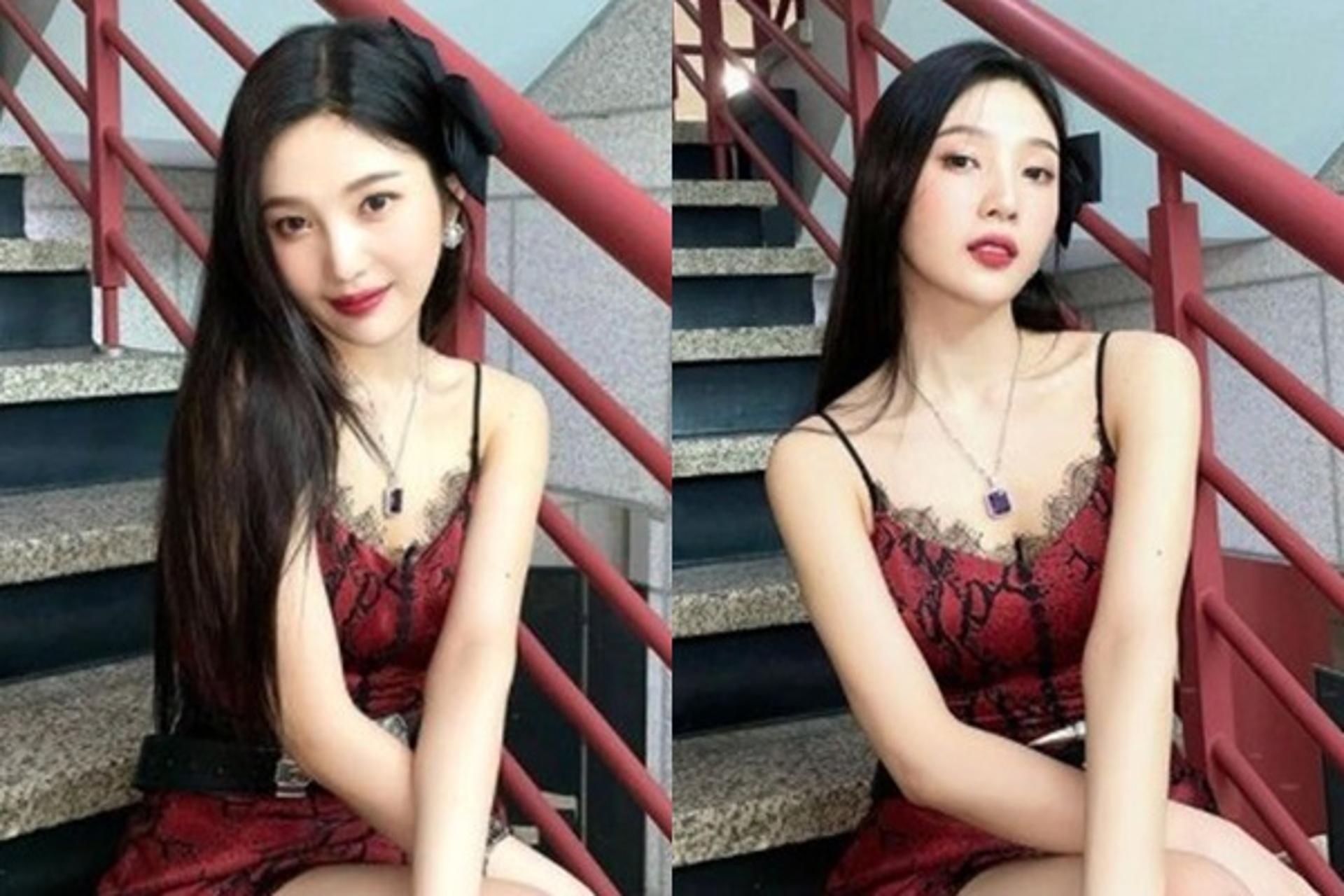 "연애하더니 섹시미 넘쳐"… '크러쉬♥' 조이, 슬립 원피스 소화력