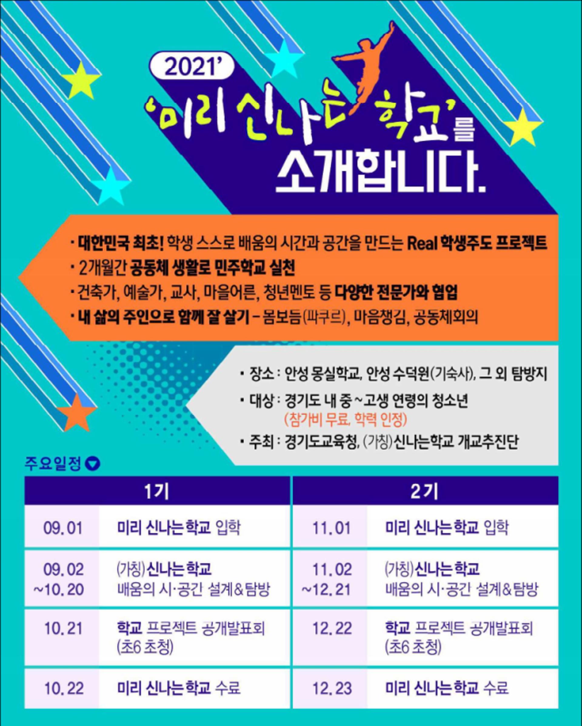 경기도교육청, 학생이 운영하는 경기 미래학교 내년 안성에 개교