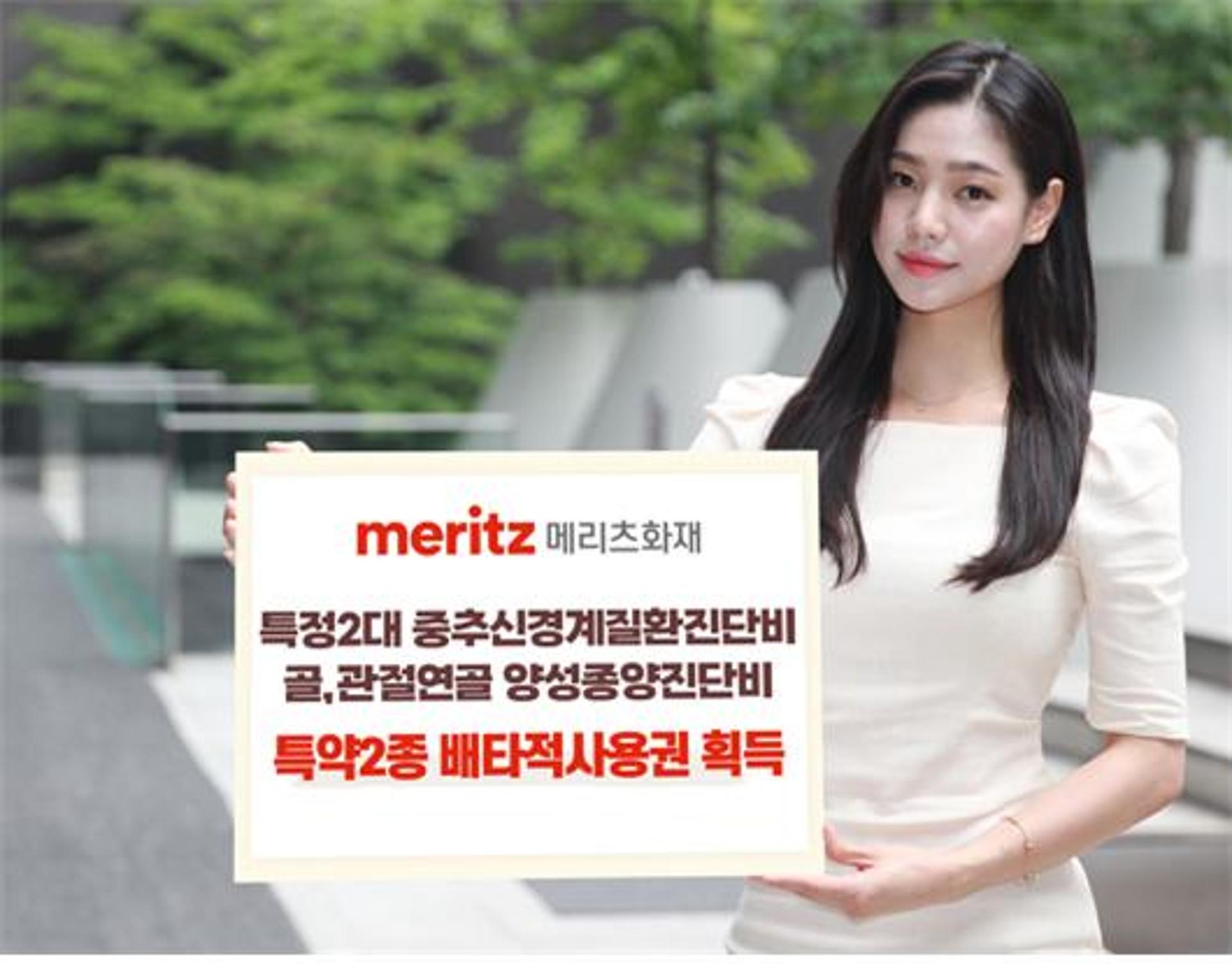 메리츠화재, 중추신경계·관절연골 진단비 배타적사용권 획득