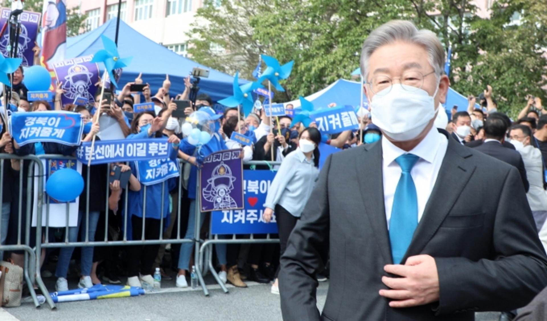 이재명, 전북서 54.55% 1위 탈환… 이낙연·추미애·박용진·김두관 순(상보)