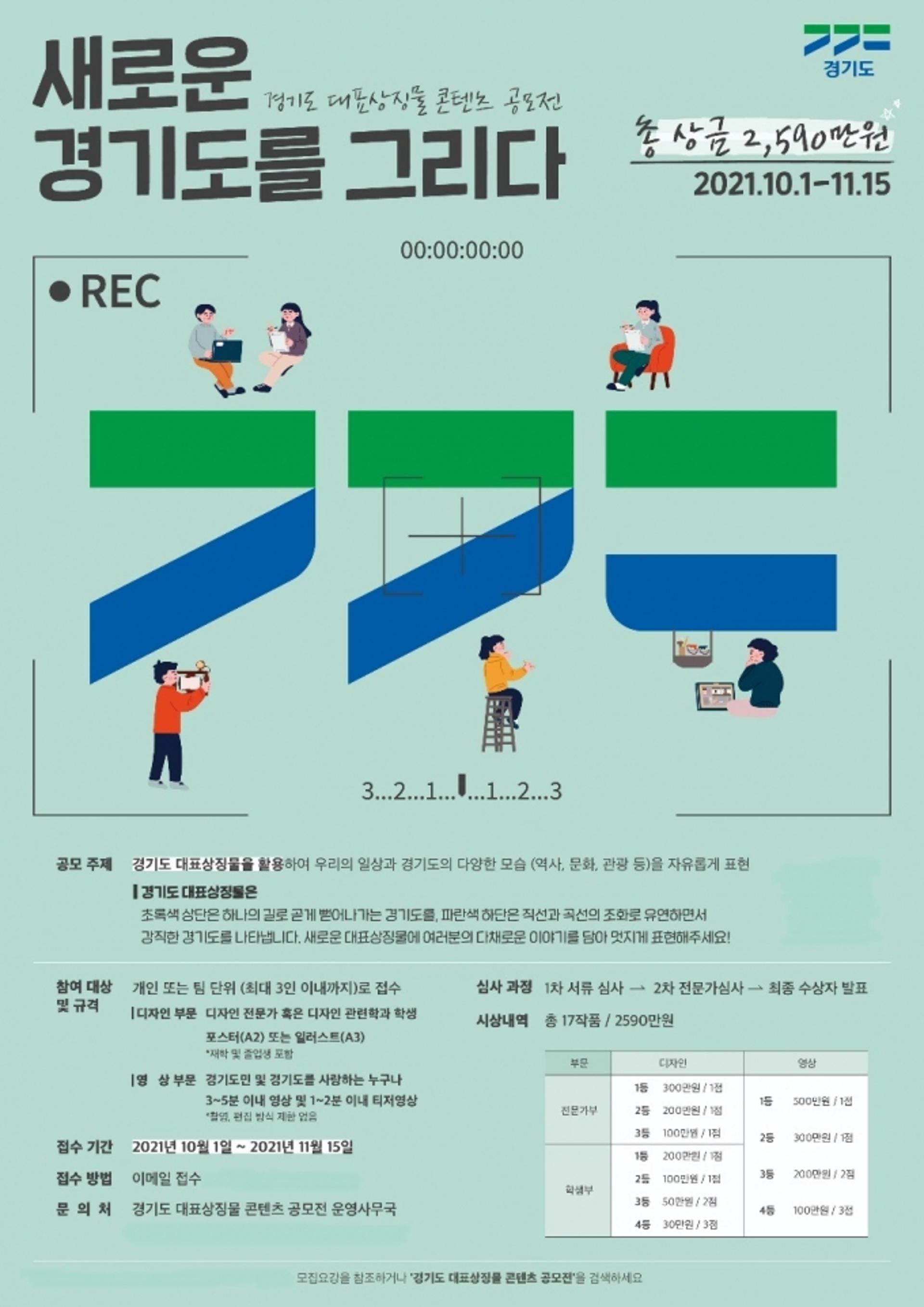 경기도, 道 대표상징물 콘텐츠 공모전… 총상금 2590만원 규모