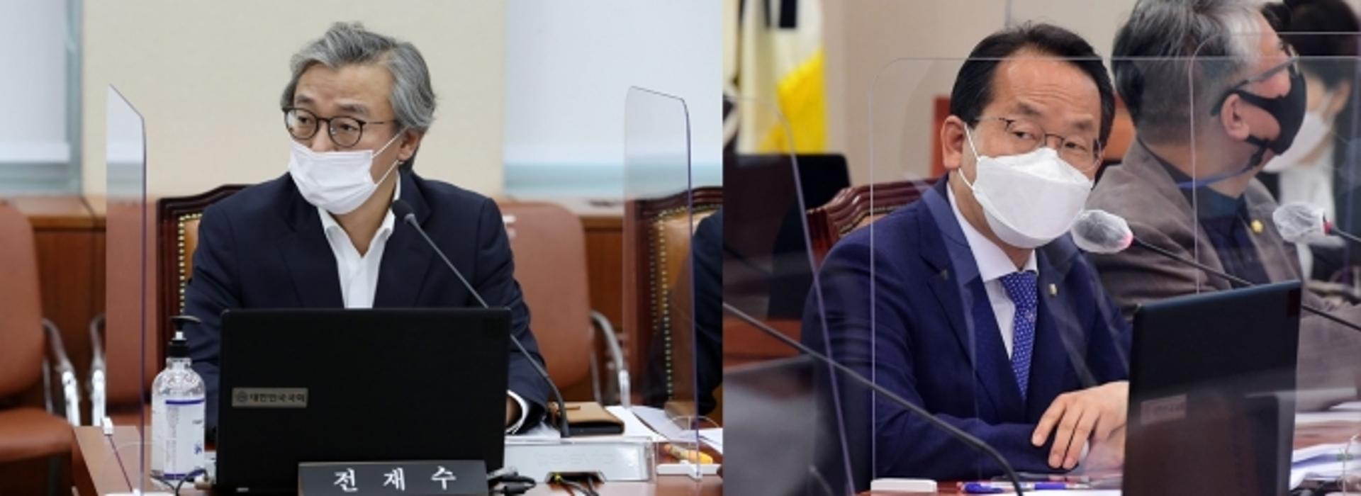 민주당 의원 2명, 국민의힘 의원 수행 차량에 치여 다리 부상