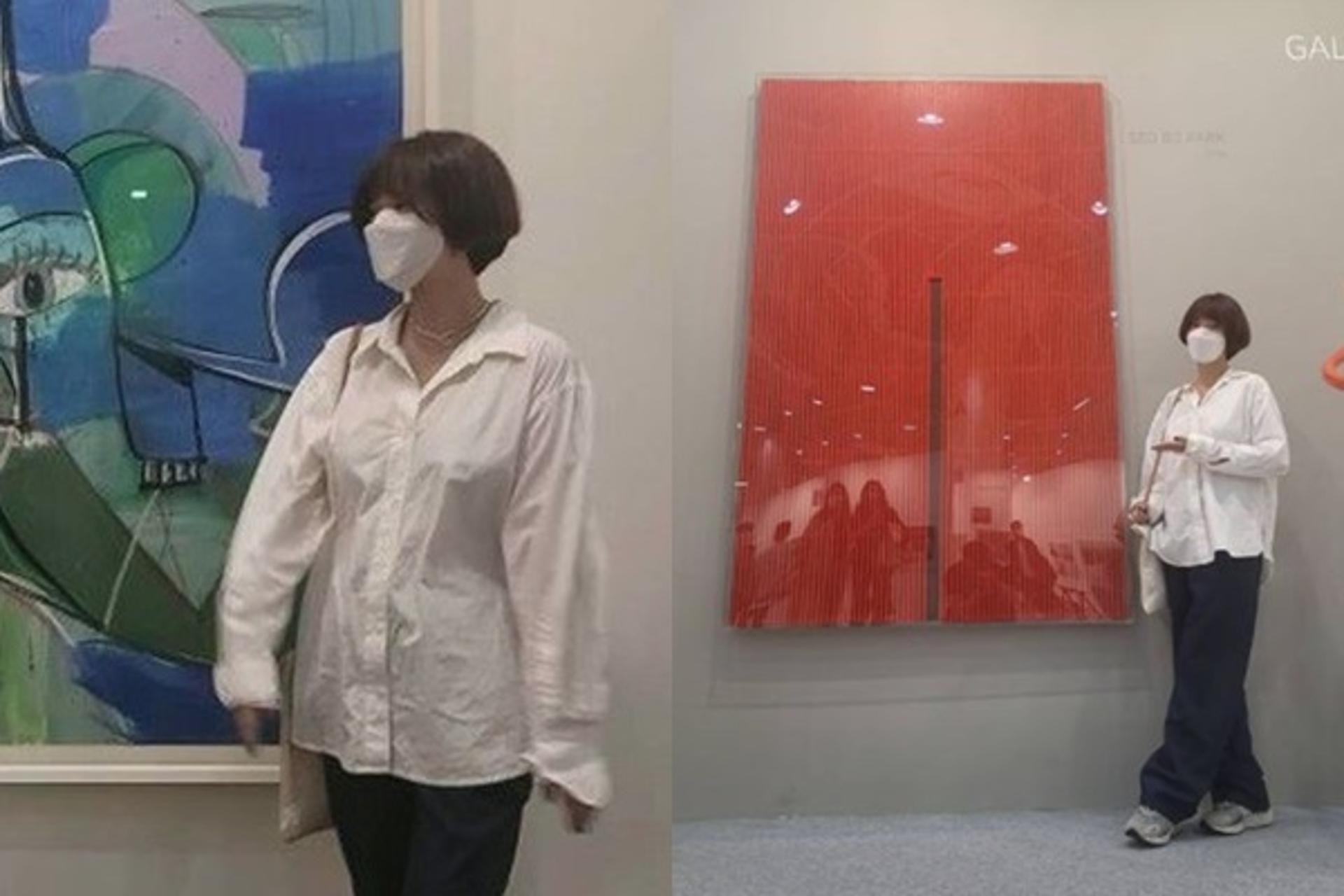 '둘째 임신' 황정음 근황 보니… 태교 위해 전시회 갔나