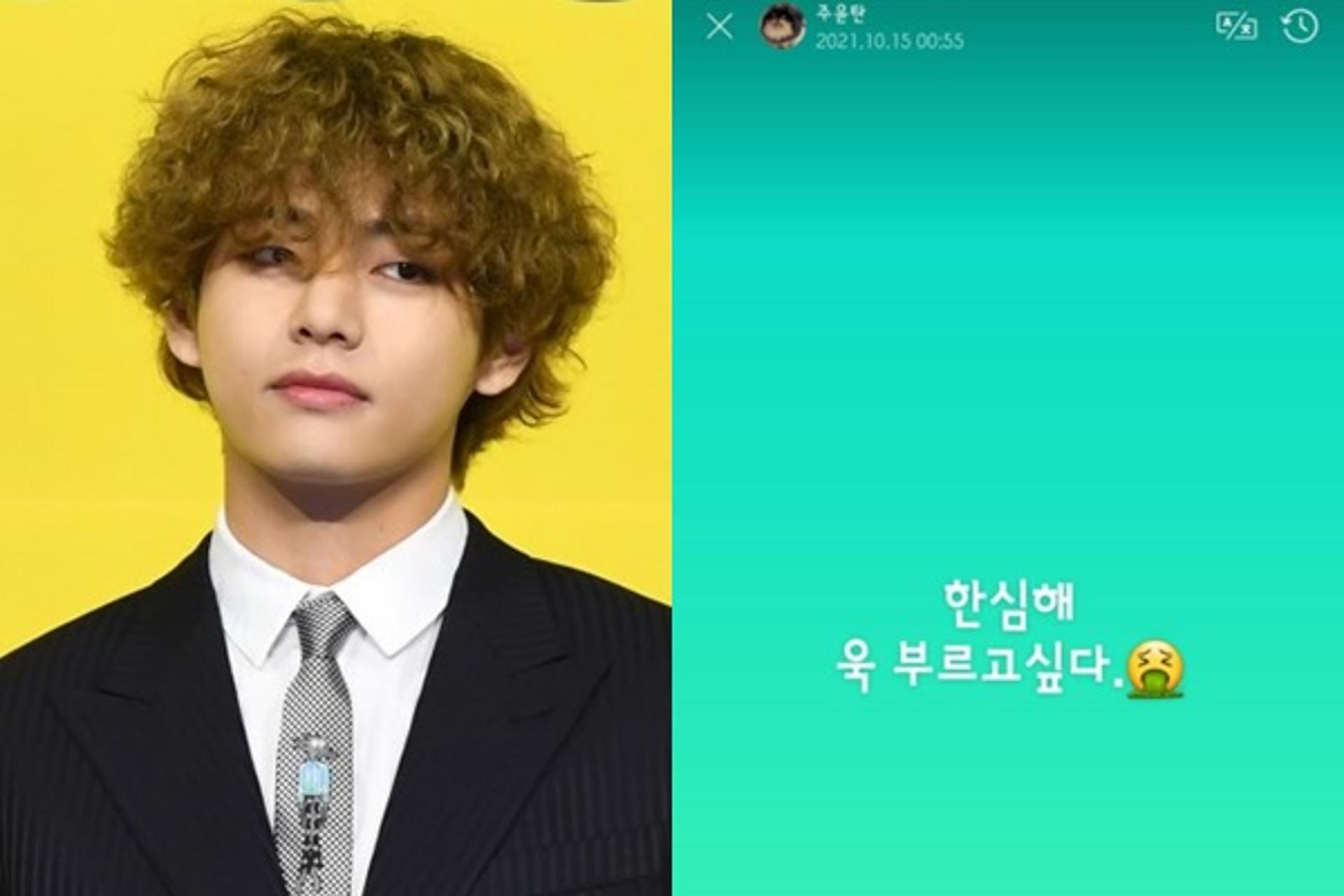 "뒷목 조심하세요"… 방탄소년단 뷔, 재벌딸과 열애설 심경?