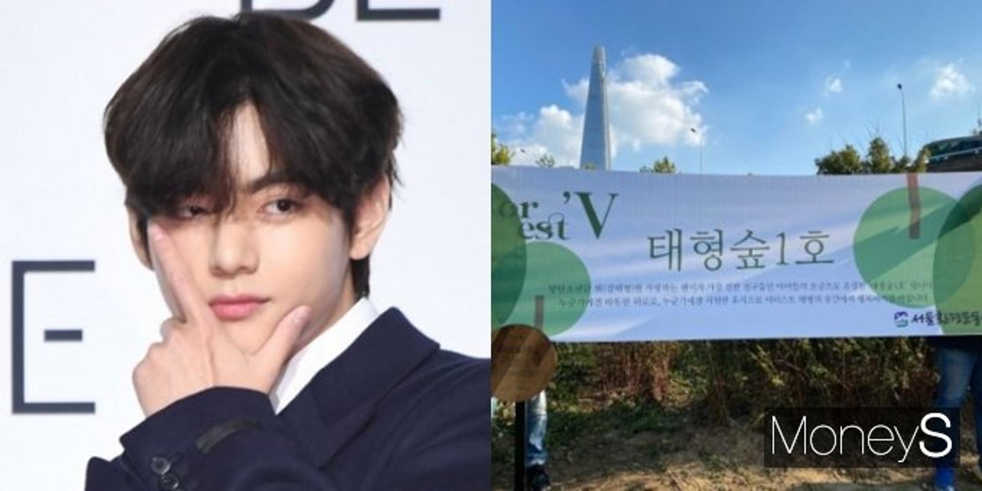 방탄소년단 뷔 '태형 숲' 한강공원에 생겼다?