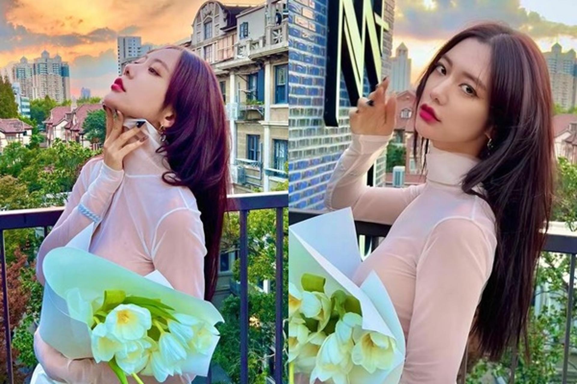 "안 입은 줄"… 클라라, 야외에서 '깜짝'