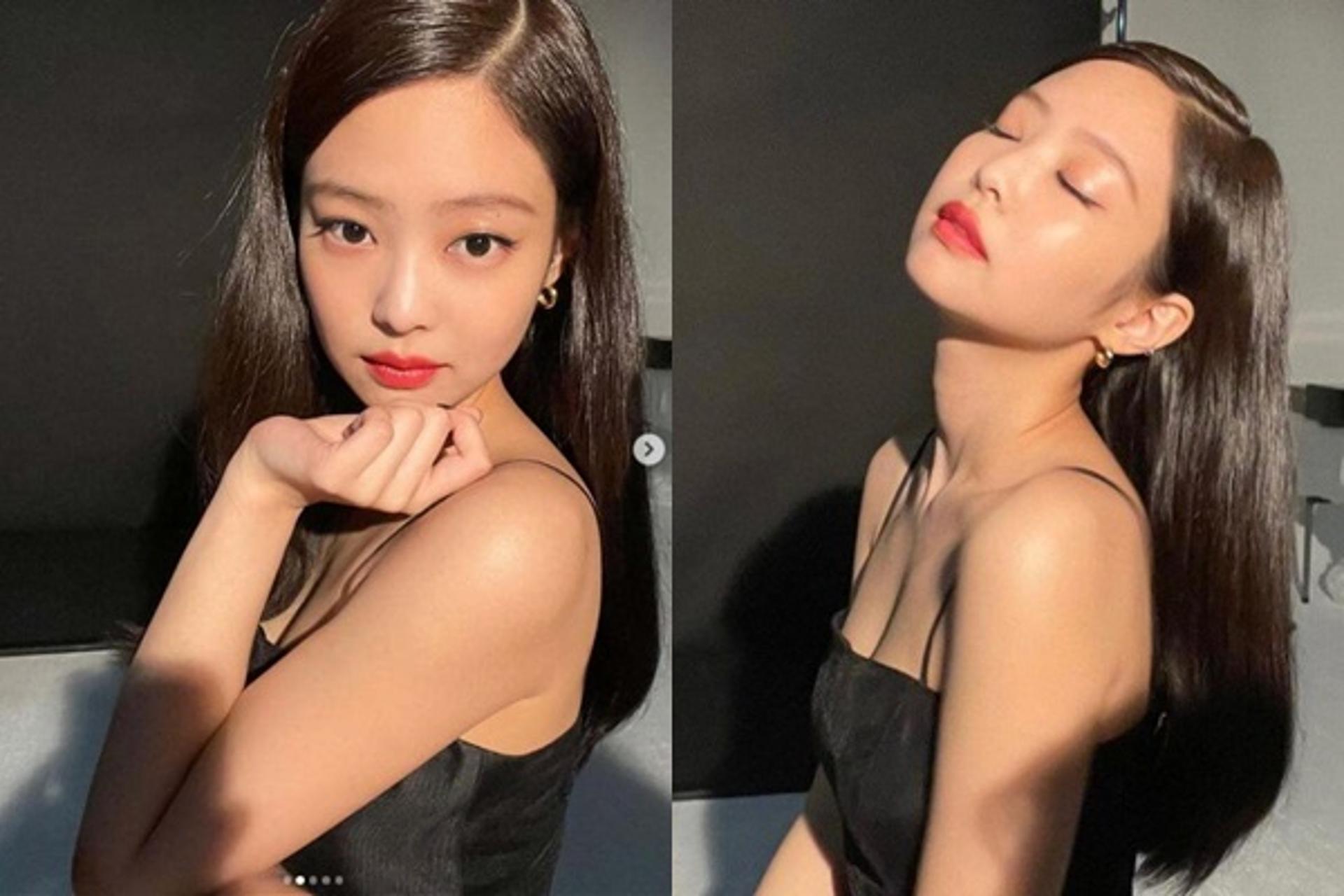 "치명적인 빨간 입술"… 제니, 과감한 노출 '아찔'