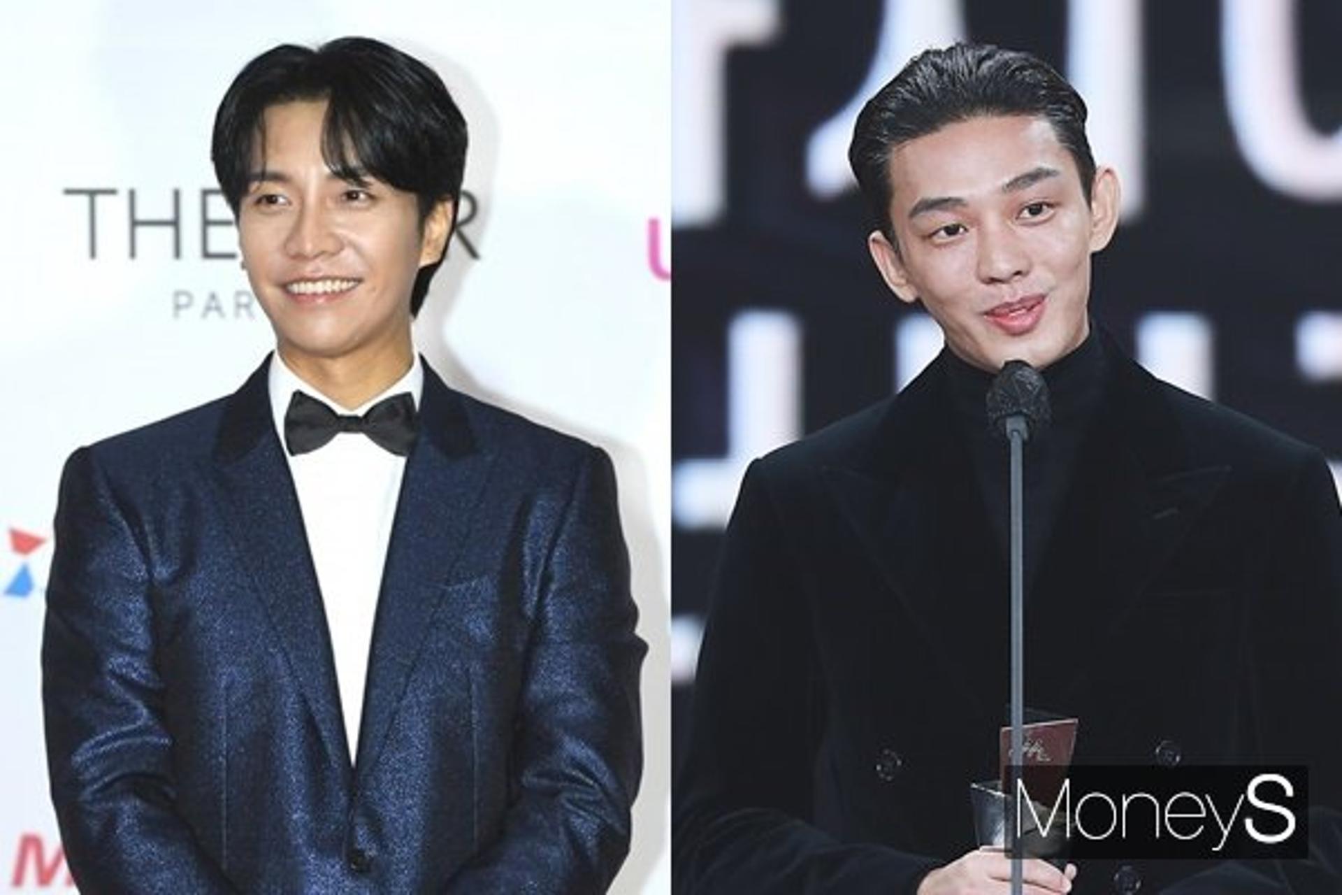 [2021 AAA] 이승기·유아인, 올해의 배우상 "마음 움직이는 배우 될 것"