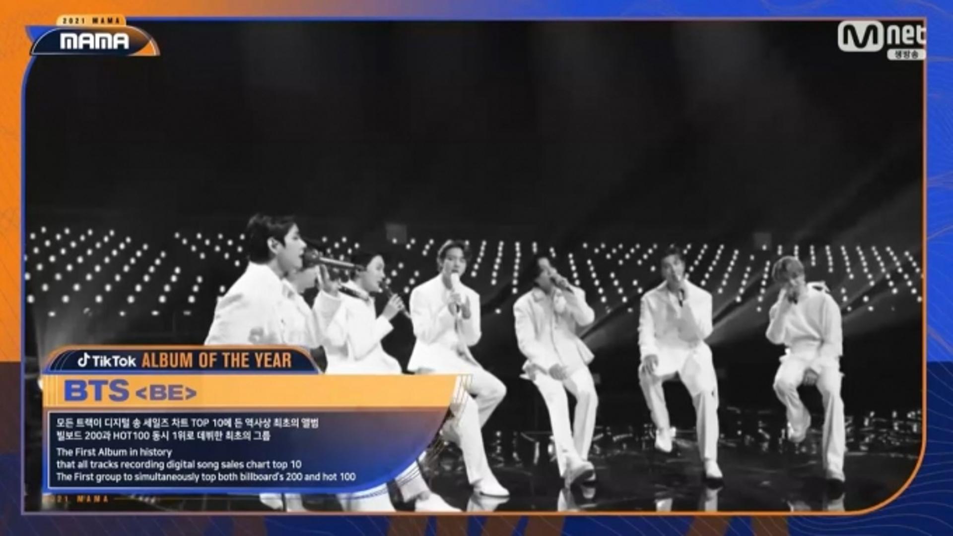 [2021 MAMA] 방탄소년단 'BE' 올해의 앨범상 영예
