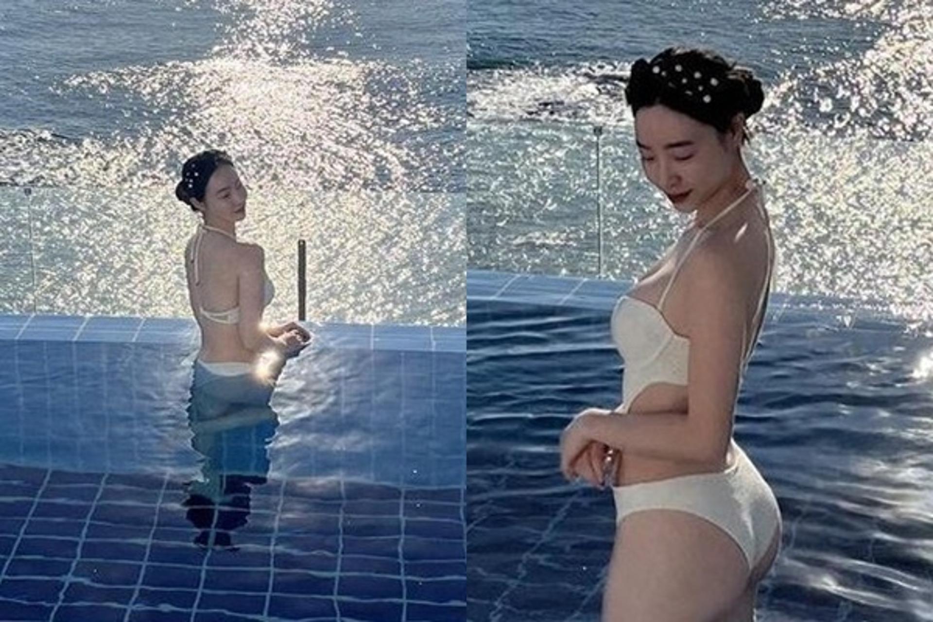 "부끄러워서 밤에"… 양정원, 엉덩이 볼륨감 '대박'