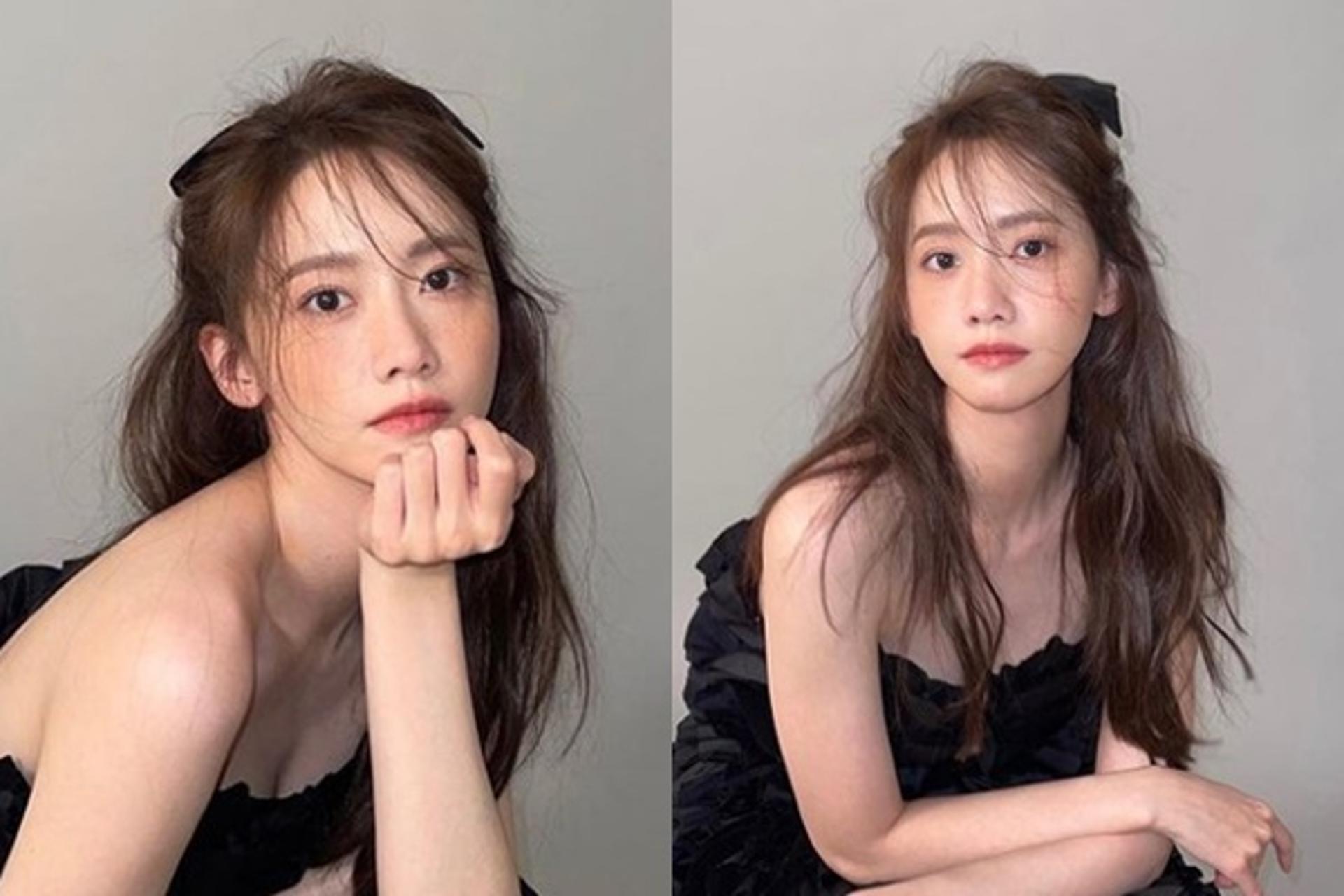 "훌렁 드러낸 어깨"… '빨간 볼' 윤아, 인형 비주얼