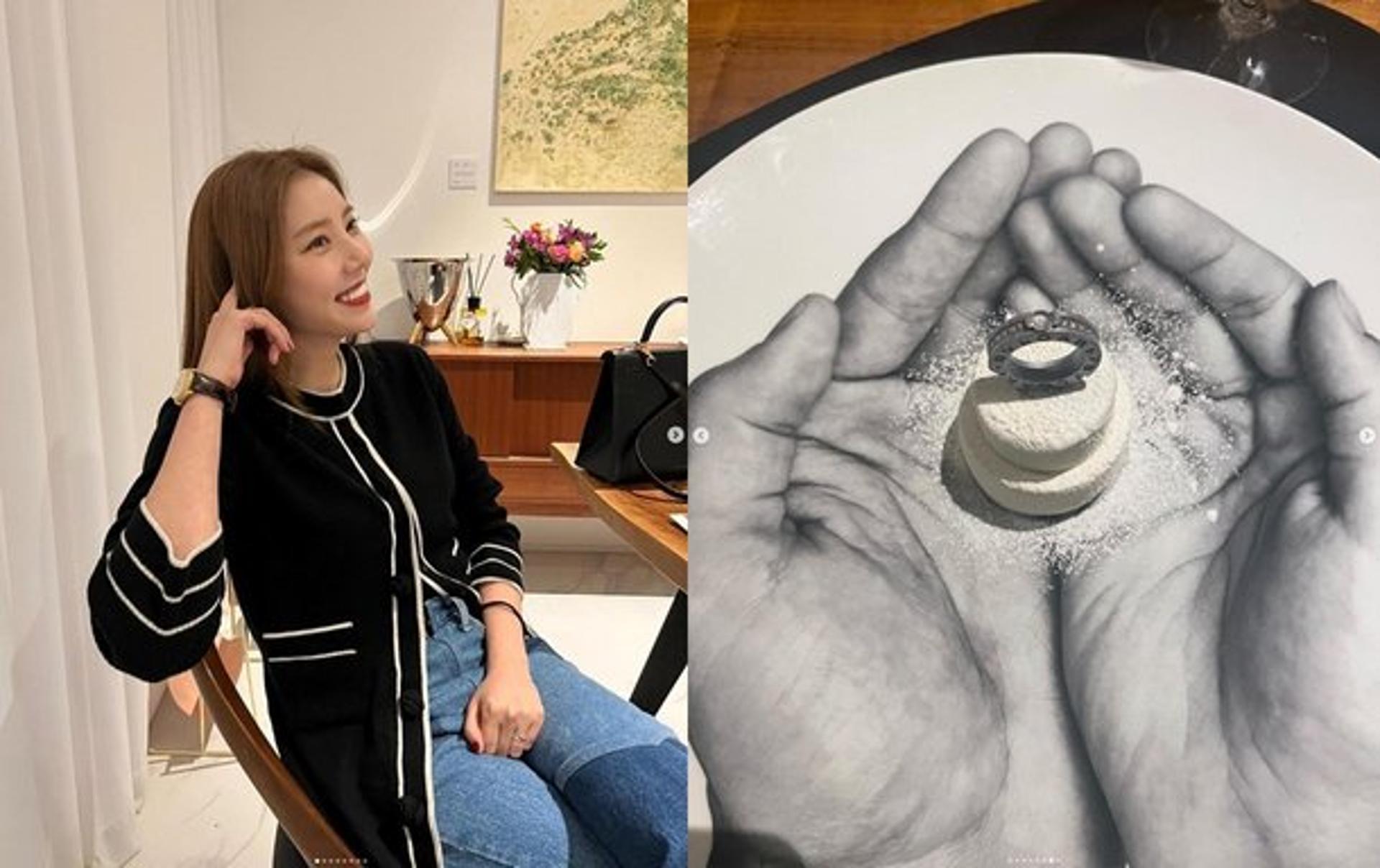 '이규혁♥' 손담비, 결혼 임박?… 네번째 손가락에 '블링블링'