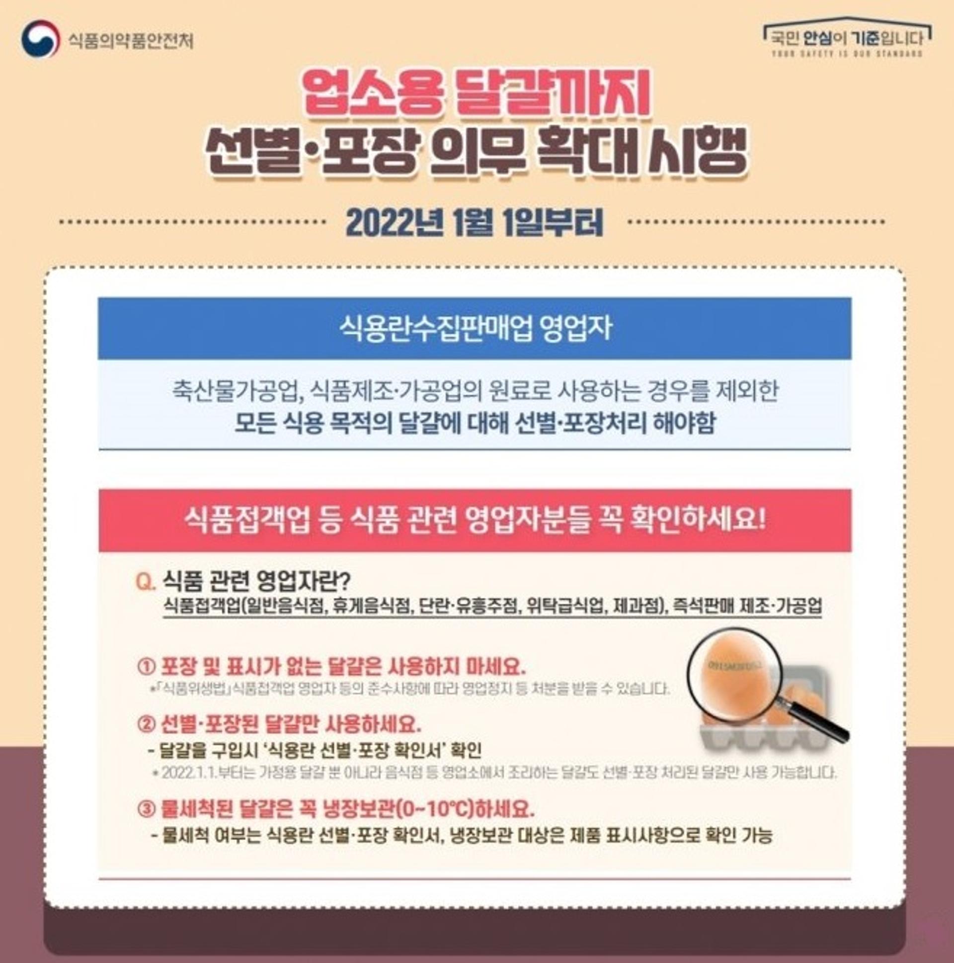 고양시, '계란 선별포장제도' 업소용 계란까지 확대시행