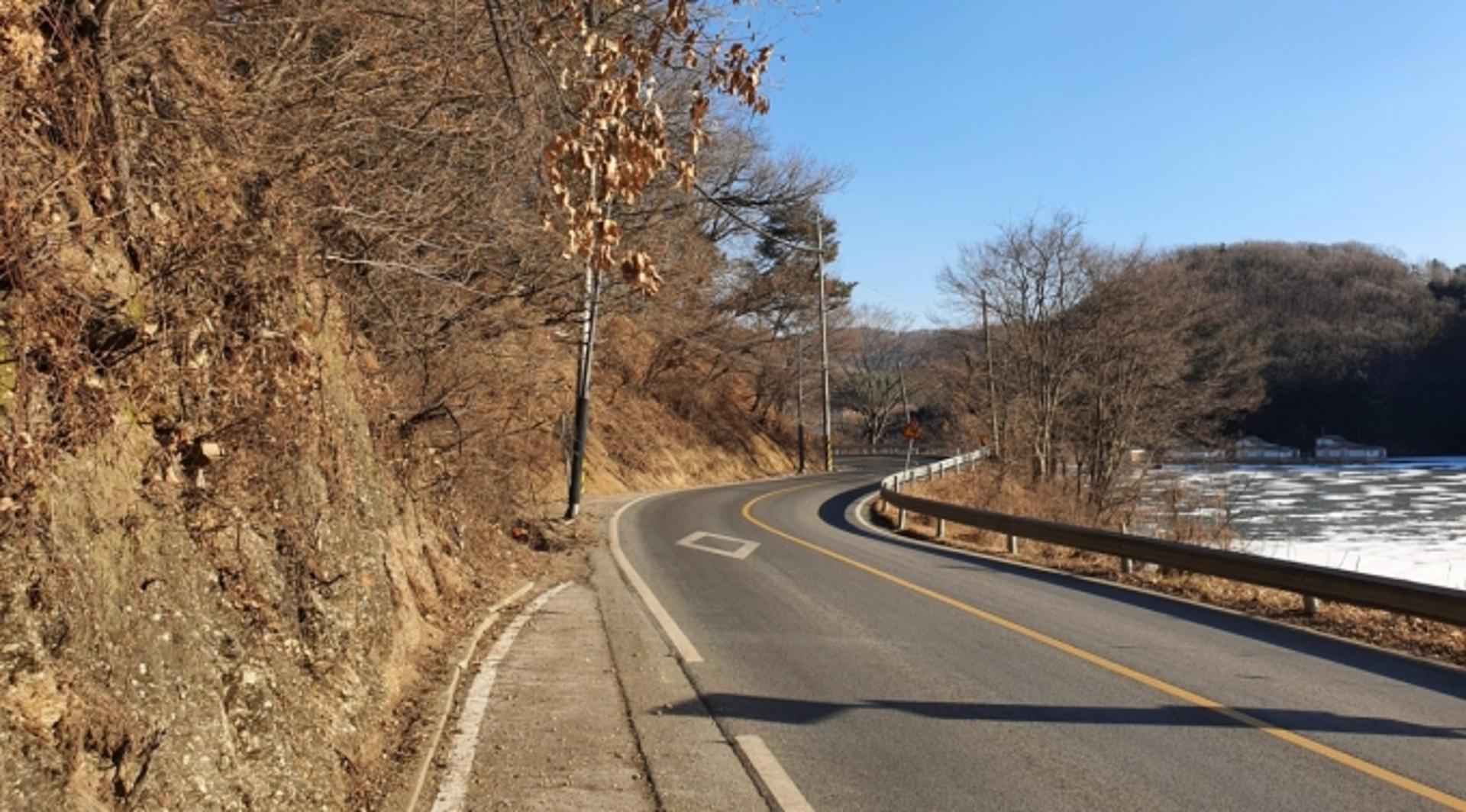 용인시 양지면 한터초교~한터낚시터, 꼬부랑길 펴진다