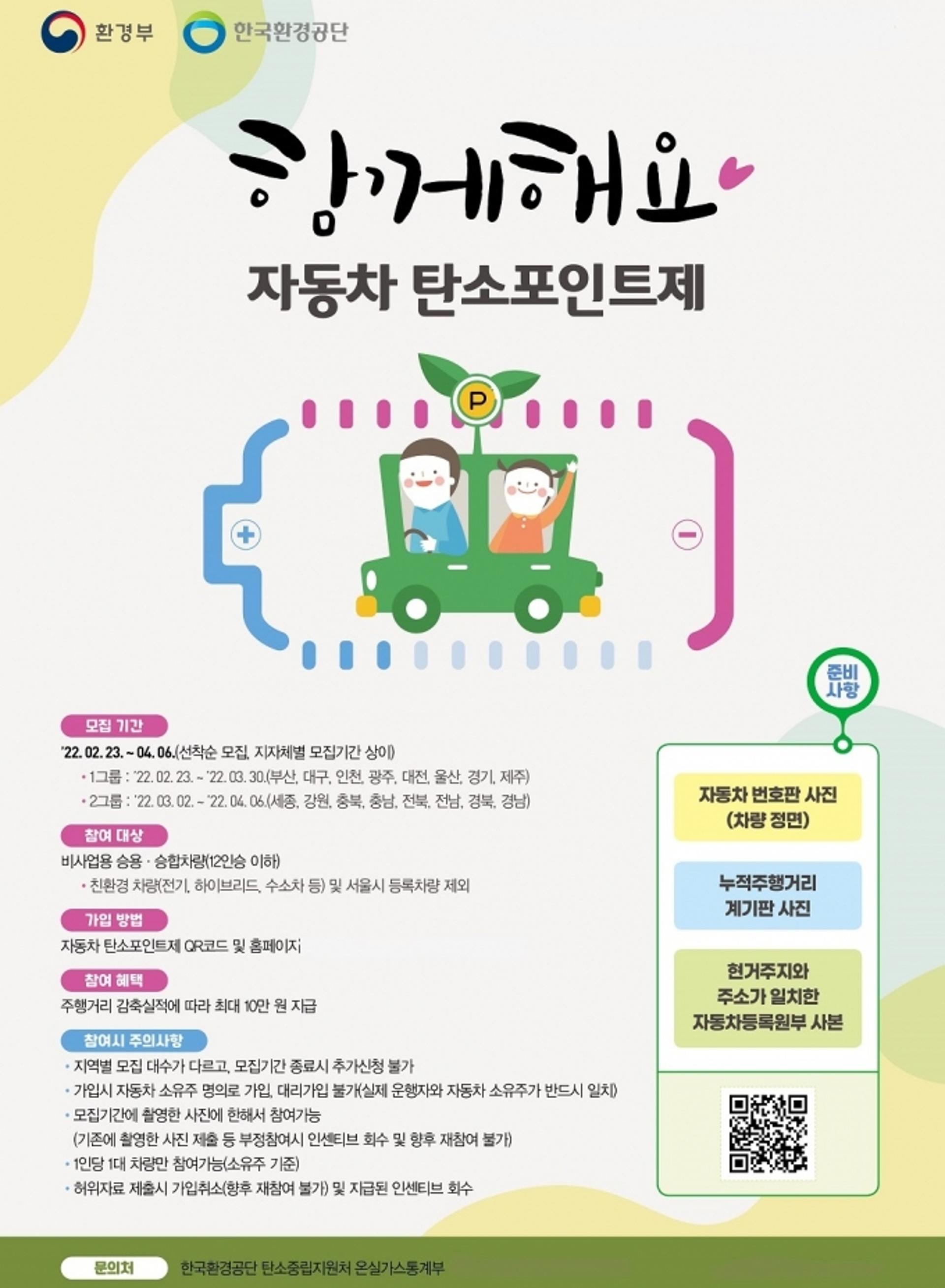 안산시, 자동차 탄소저감 참여차량 모집…'탄소포인트제' 시행