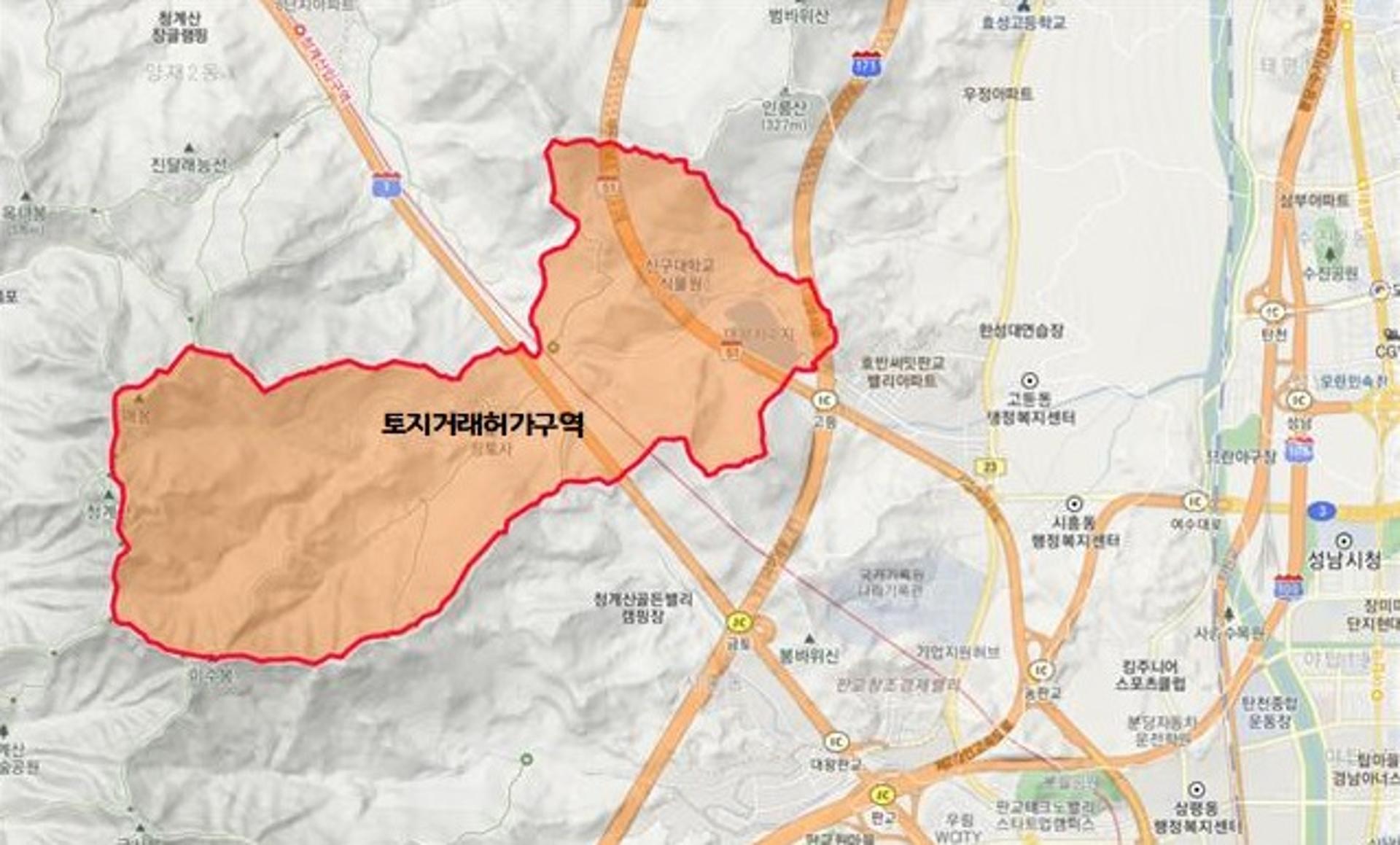 경기도, 성남시 상적동 5.58㎢ 토지거래허가구역 재지정…투기차단