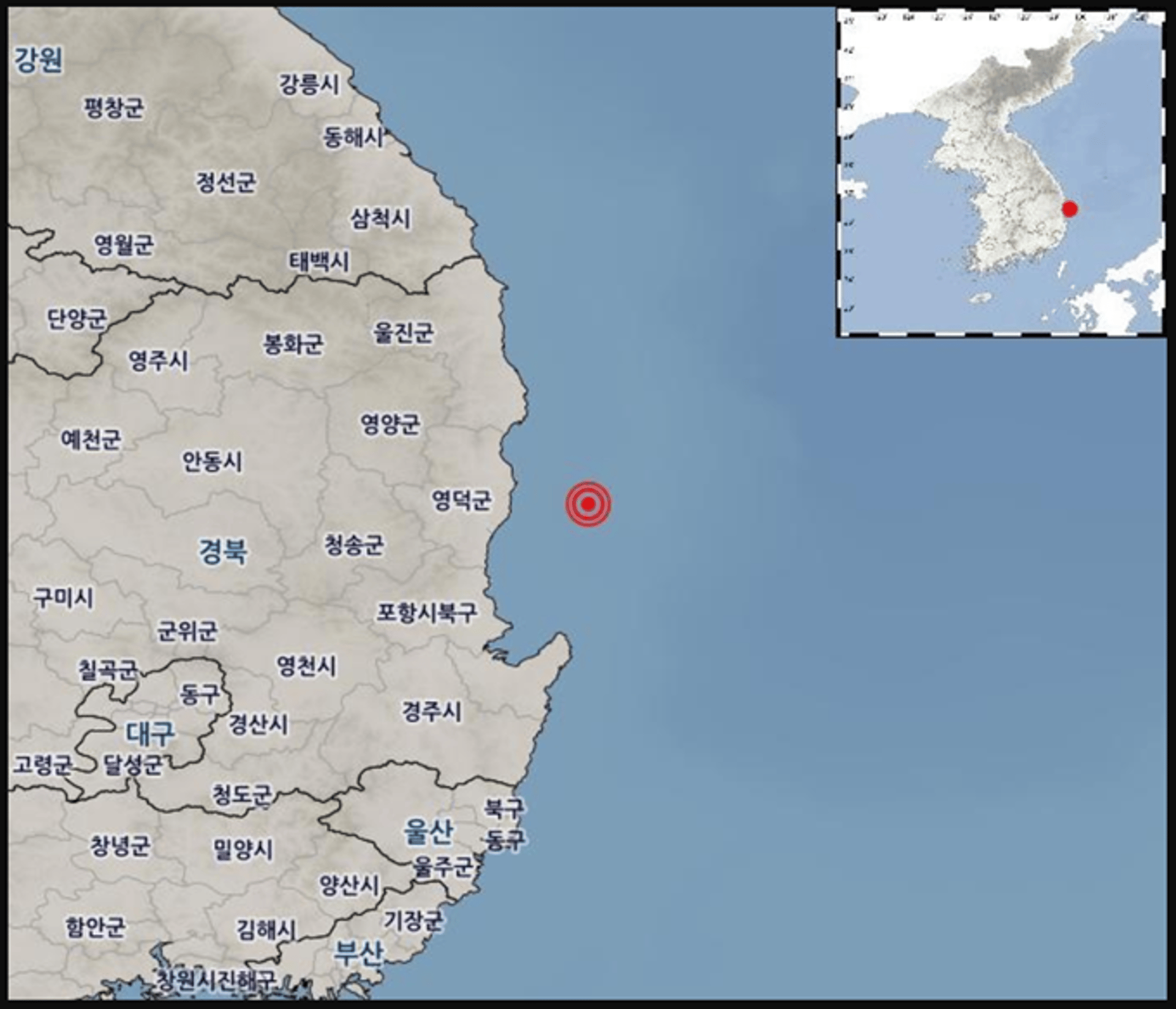 경북 영덕 앞바다서 규모 3.4 지진… 피해신고는 없어