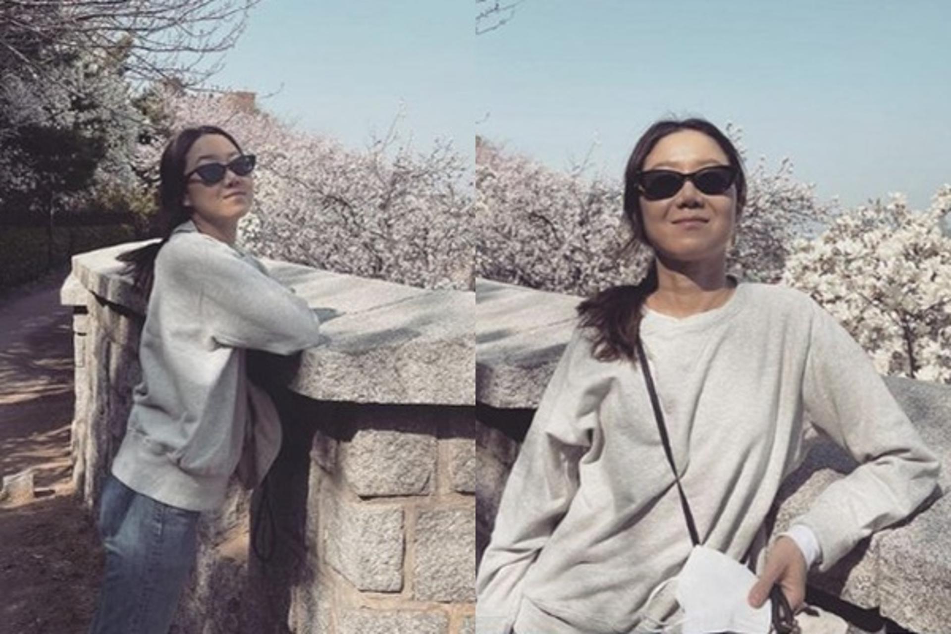 "느낌적인 느낌"… 공효진, '♥10세 연하' 케빈오와 벚꽃 데이트?